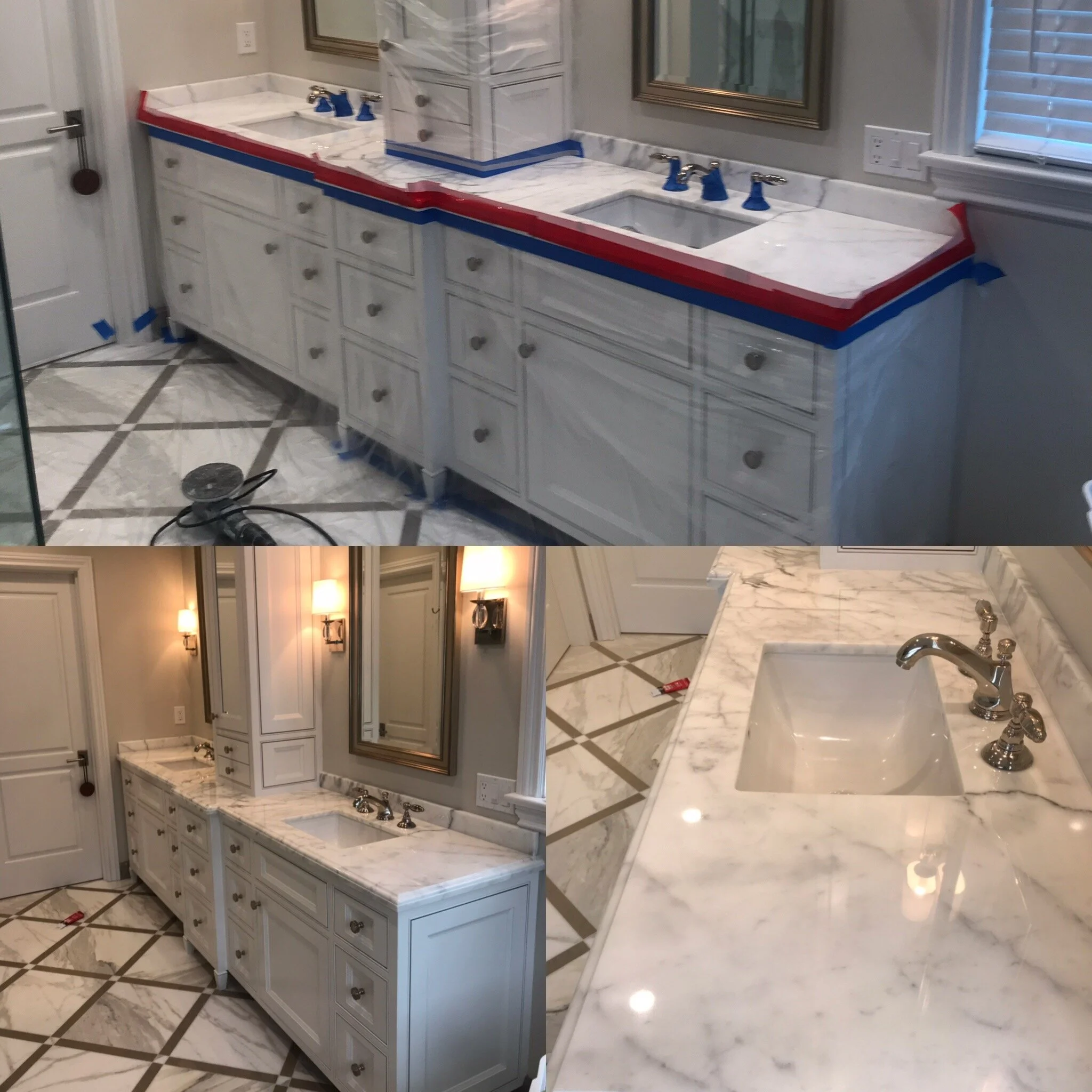 WHITE CARRA BATHROOM RESTORED