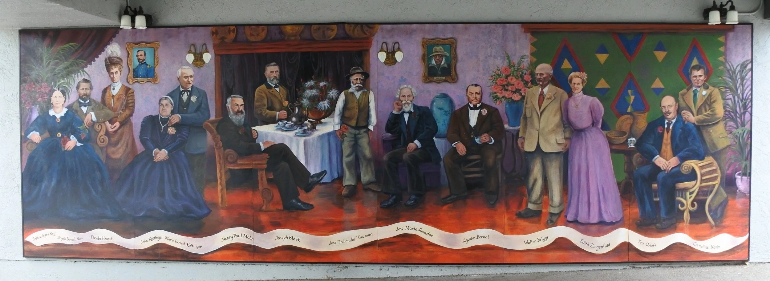 Pleasanton Founders Mural - Maintained by Preservation Arts