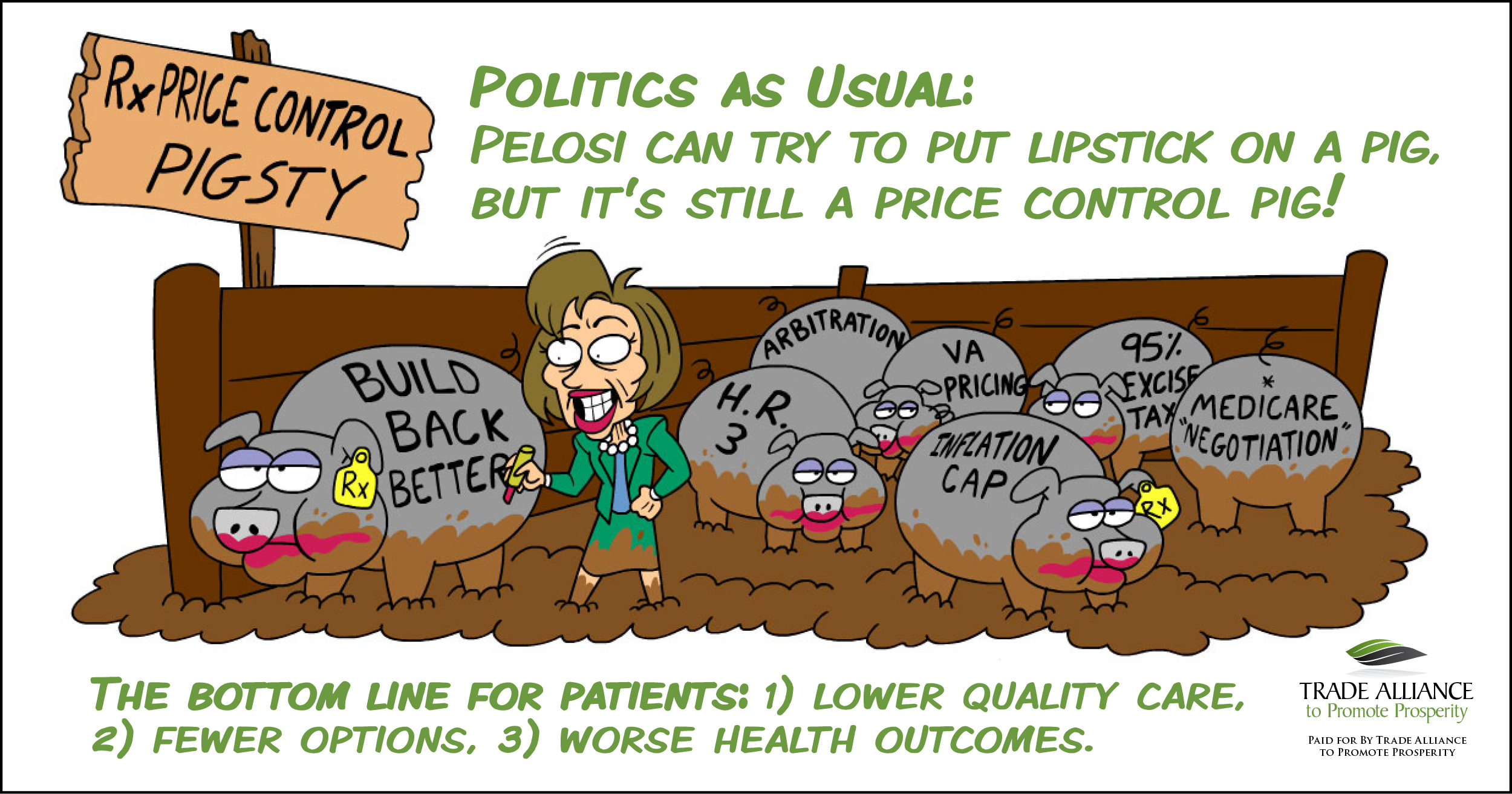 No Matter How It’s Gussied Up, a Drug Price Control Pig Is Still a Price Control Pig