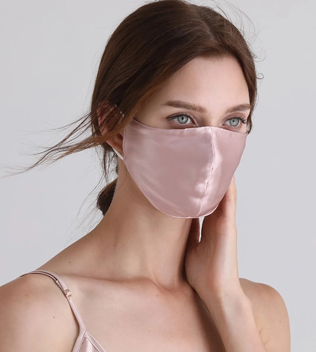 Ambrosia Silk Face Mask Pink