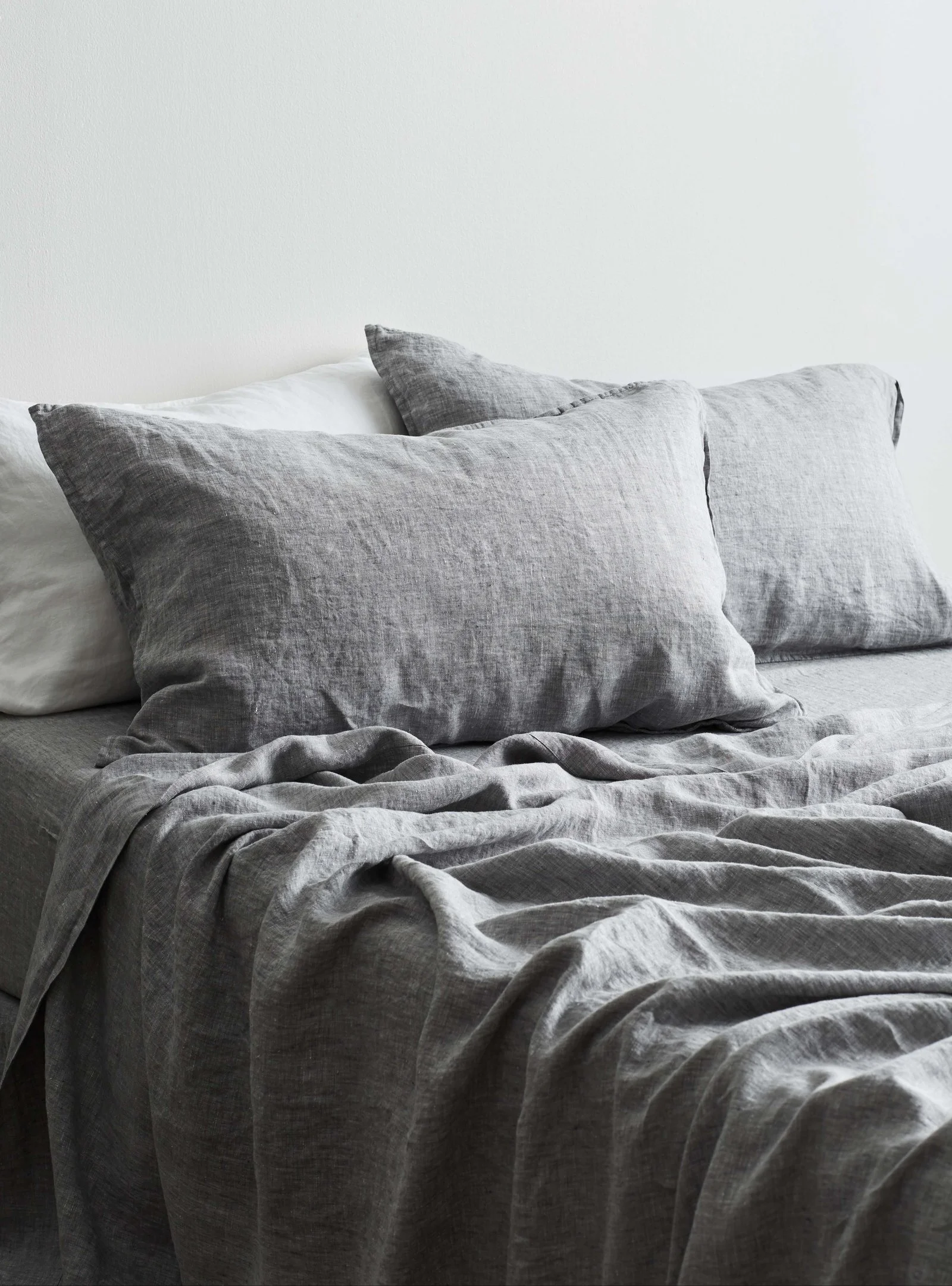 Bios Linen Pillowcase Pair - Melange Grey