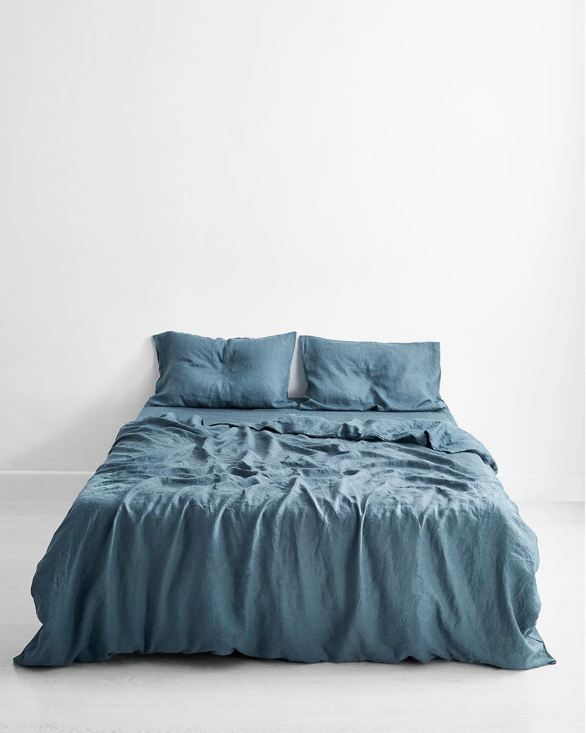 Bios Linen Duvet Cover - Dark Blue