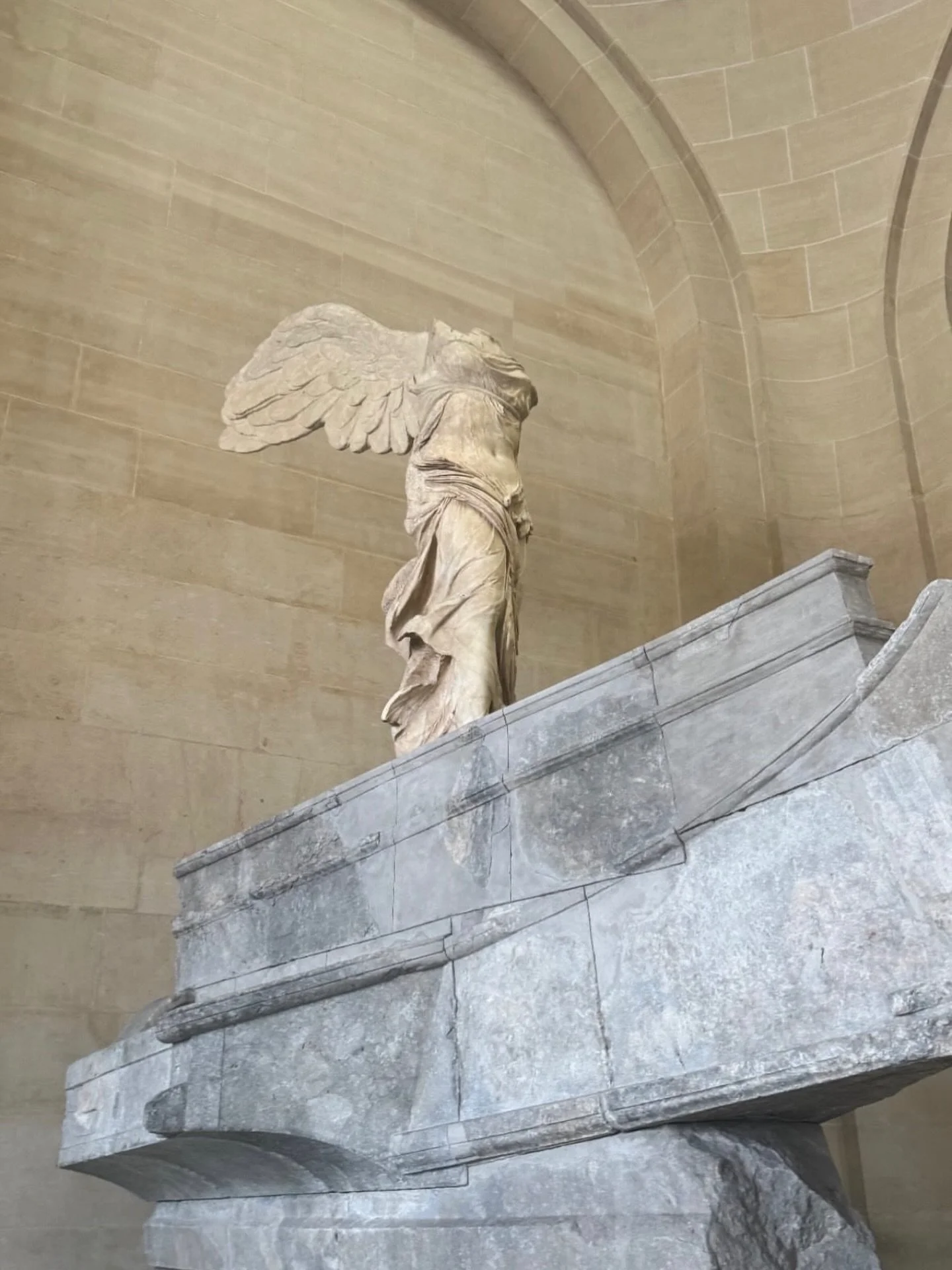 The Winged Victory of Samothrace, or the Nik&eacute; of Samothrace, is a votive monument originally discovered on the island of Samothrace in the northeastern Aegean Sea. It is a masterpiece of Greek sculpture from the Hellenistic era, dating from th