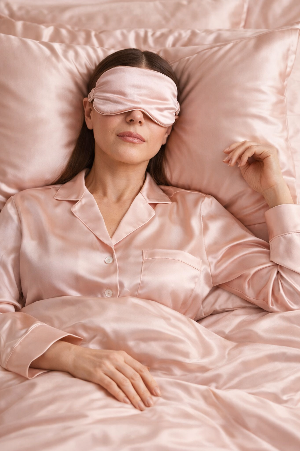 Hypnos Silk Eyemask Pink