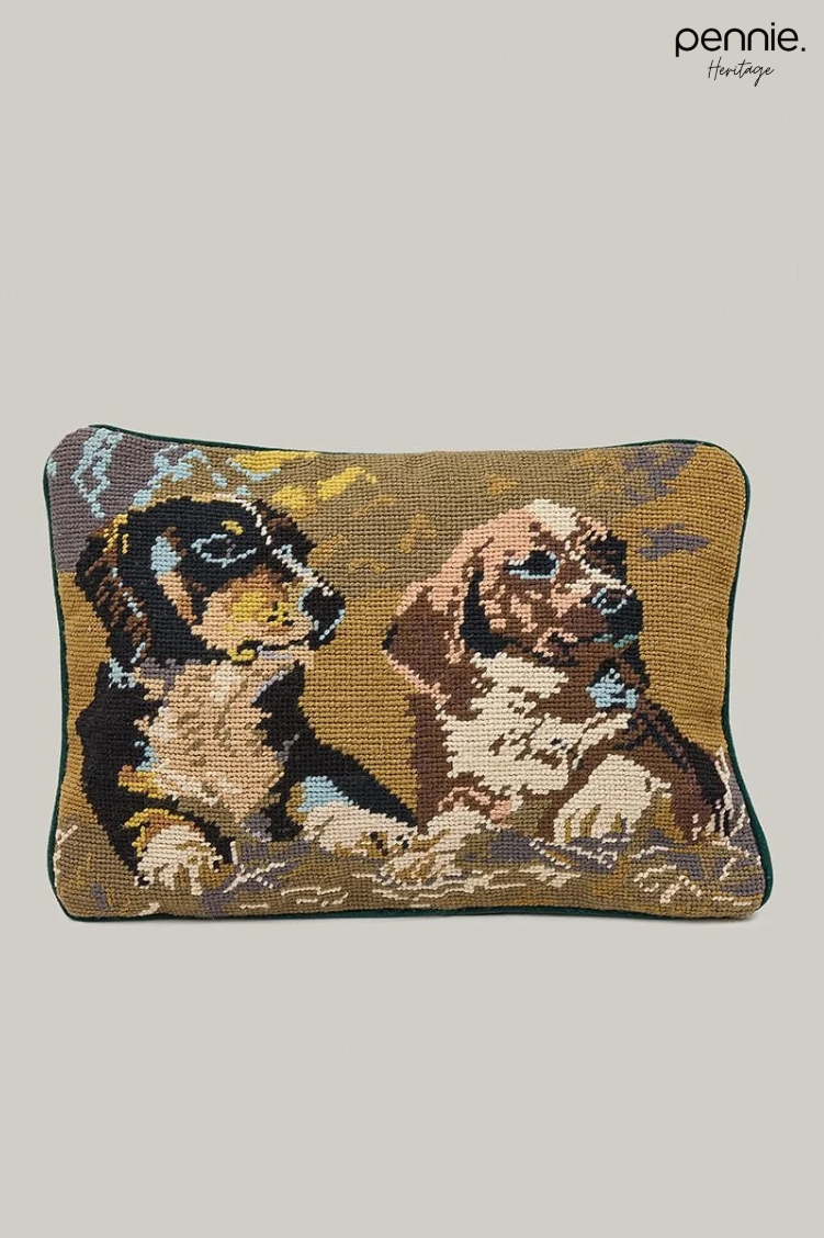 Goblen Deco Cushion Playful Puppies