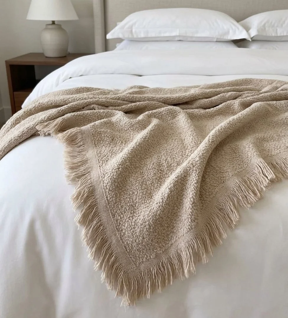 Charisma Bamboo Cotton Throw Latte