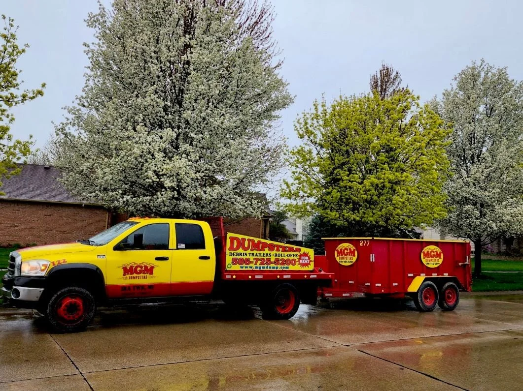 dumpster rental waste removal trailer driveway friendly