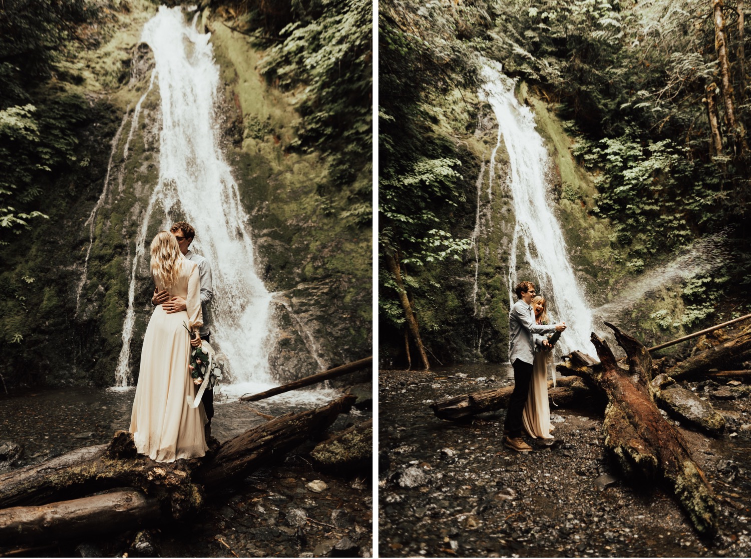 Olympic National Park Intimate Waterfall Elopement