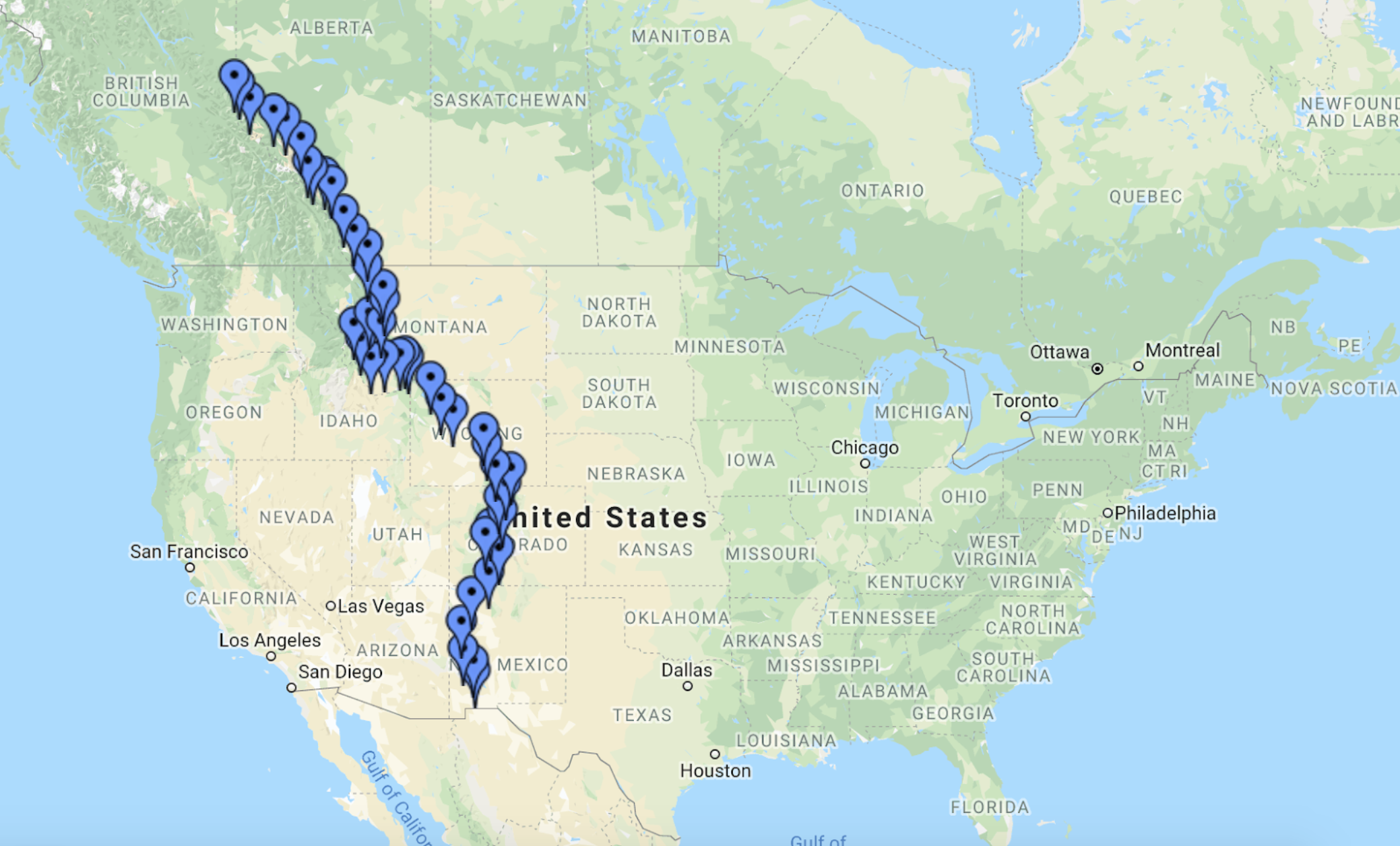 trail from mexico to canada map Mexico To Canada Again Still Outside trail from mexico to canada map