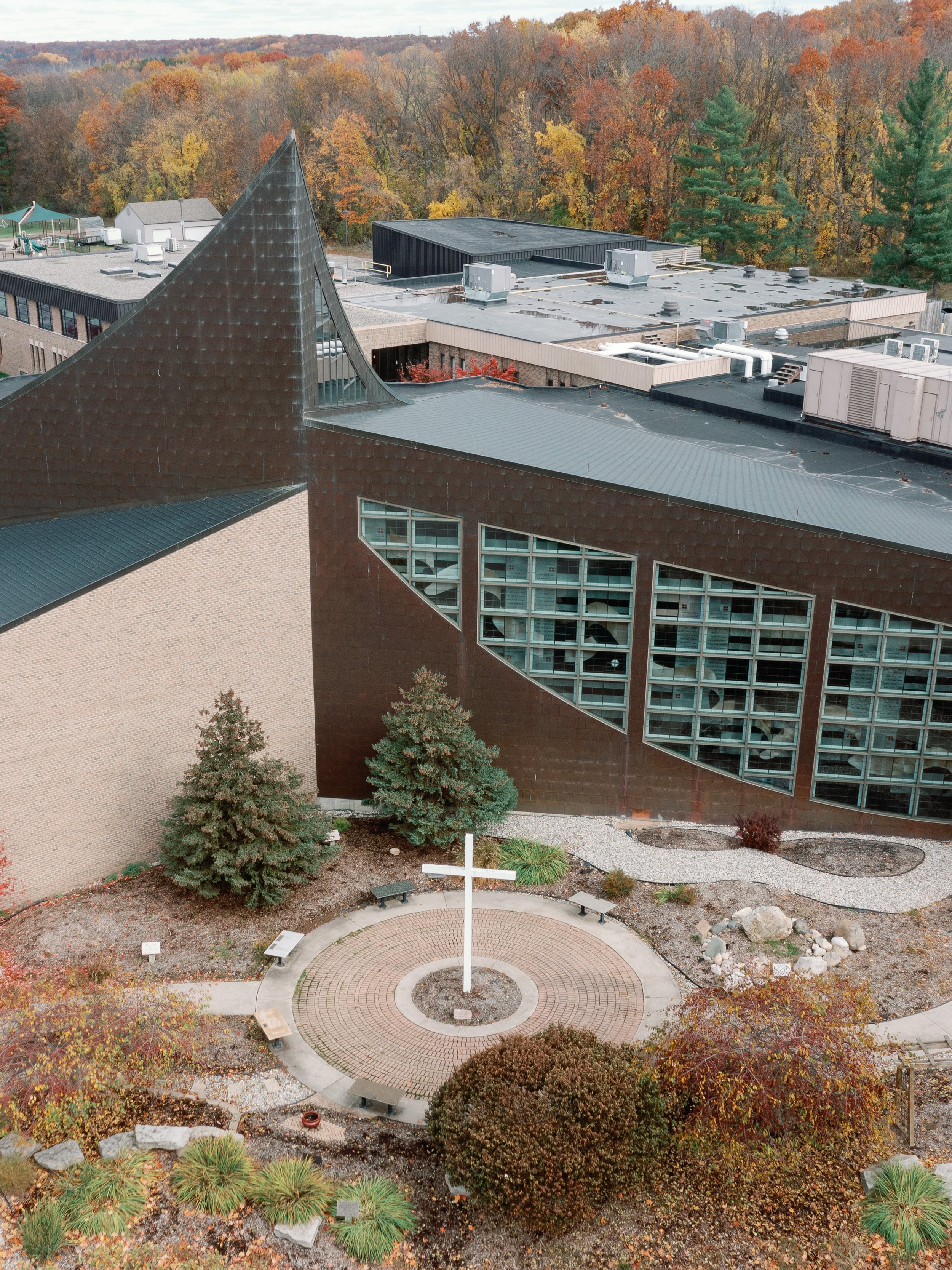 Ariel Shot of St. Roberts of Newminster Catholic Church