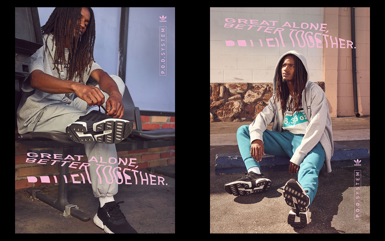   P.O.D.System x Paul Pogba    Client:   adidas Originals    Agency:   U-DOX    Photographer &amp; Director:   Daniel Regan    DOP:   Minka Farthing-Kohl    BTS Photographer:   Elliot Jones    Styling:   Natacha Voranger  