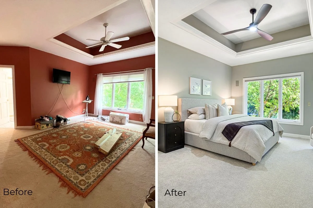 Bedroom using SW- Soft Sage