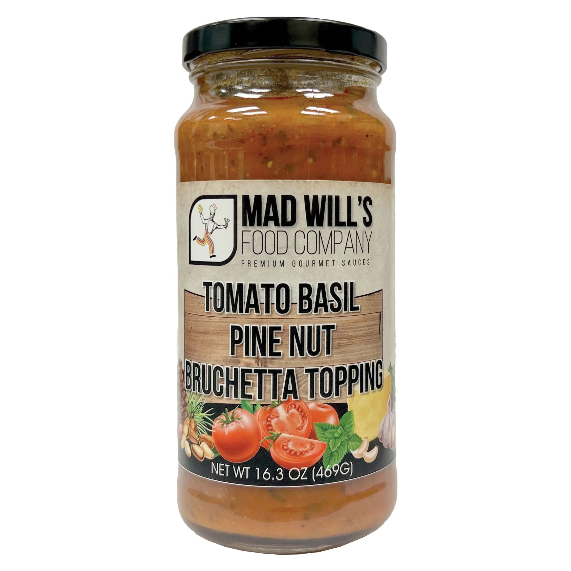 Tomato Basil Pine Nut Bruschetta Topping