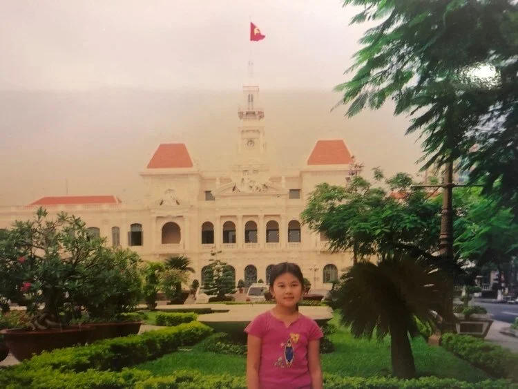 Thu in Saigon, VN. 2005 or 2006, it’s been so long she forgot. Cue this song for bg music.