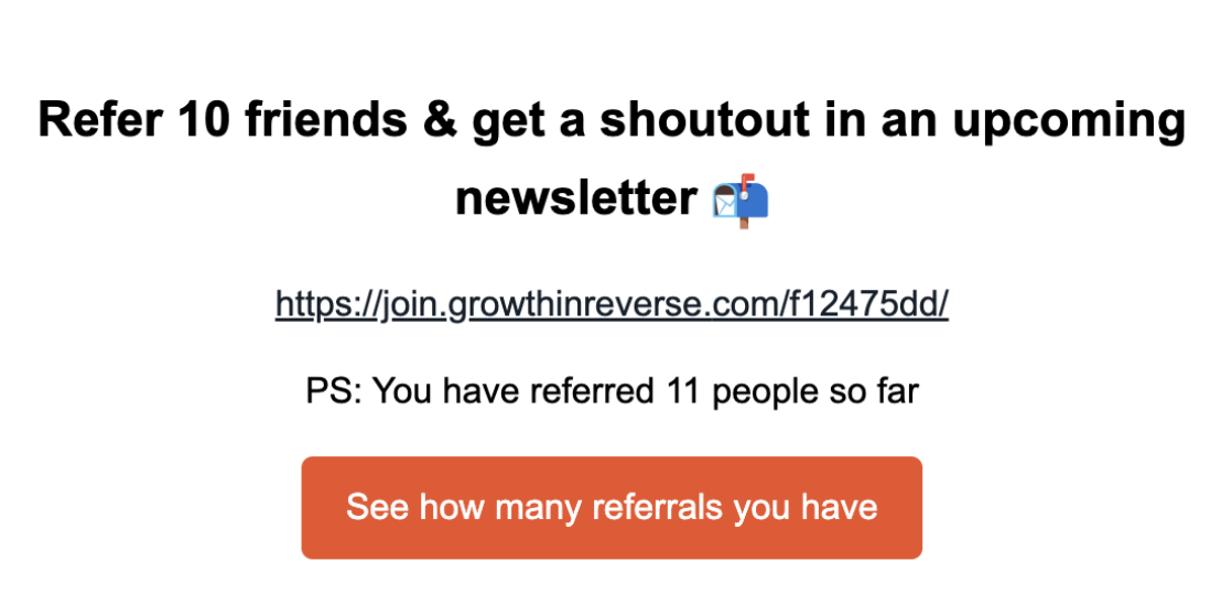 Image of grow in the reverse refer 10 friends and get a shout out in the news letter
