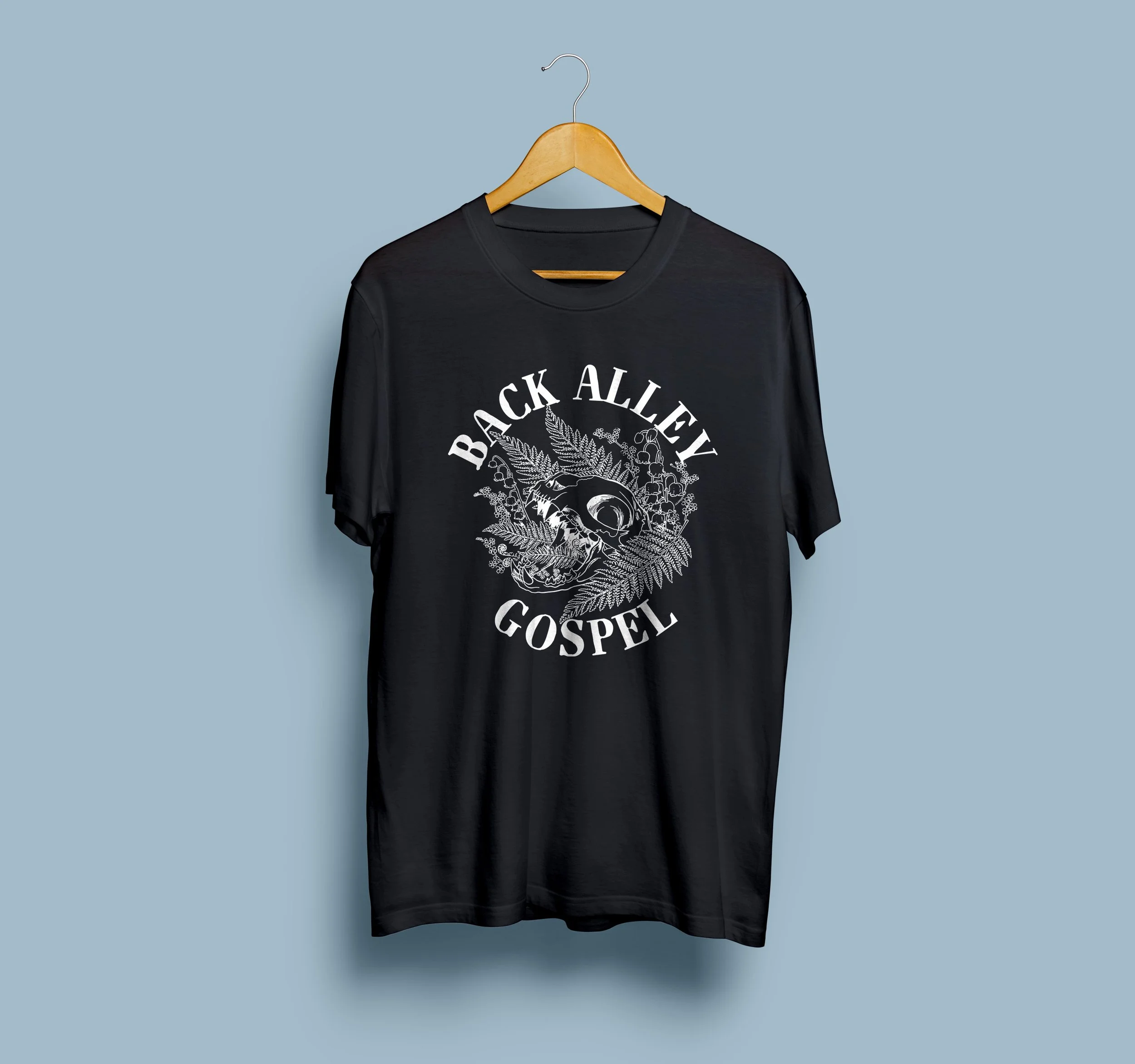 T-Shirt Mock-Up Back Alley Gospel-WhiteInk2.jpg
