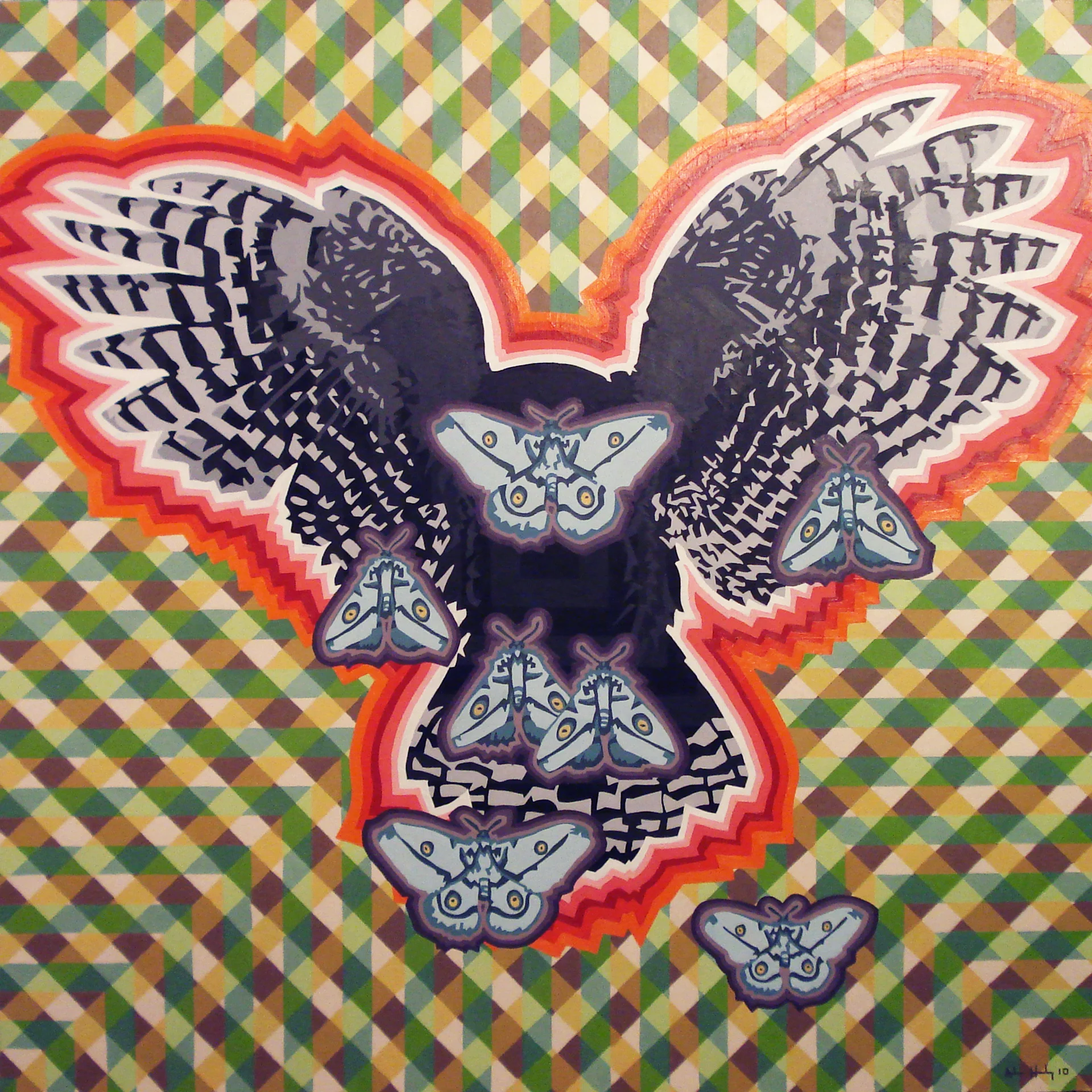 The Greatest Generation of Owls Acrylic on hardboard panel 36” x 36” 2010