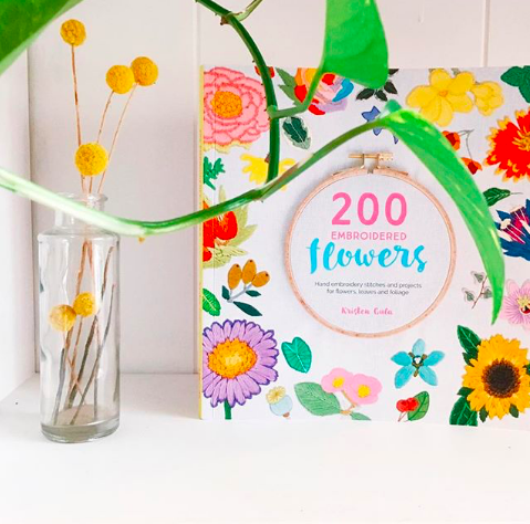 200 Embroidered Flowers Book by Kristen Gula . Signed Copy
