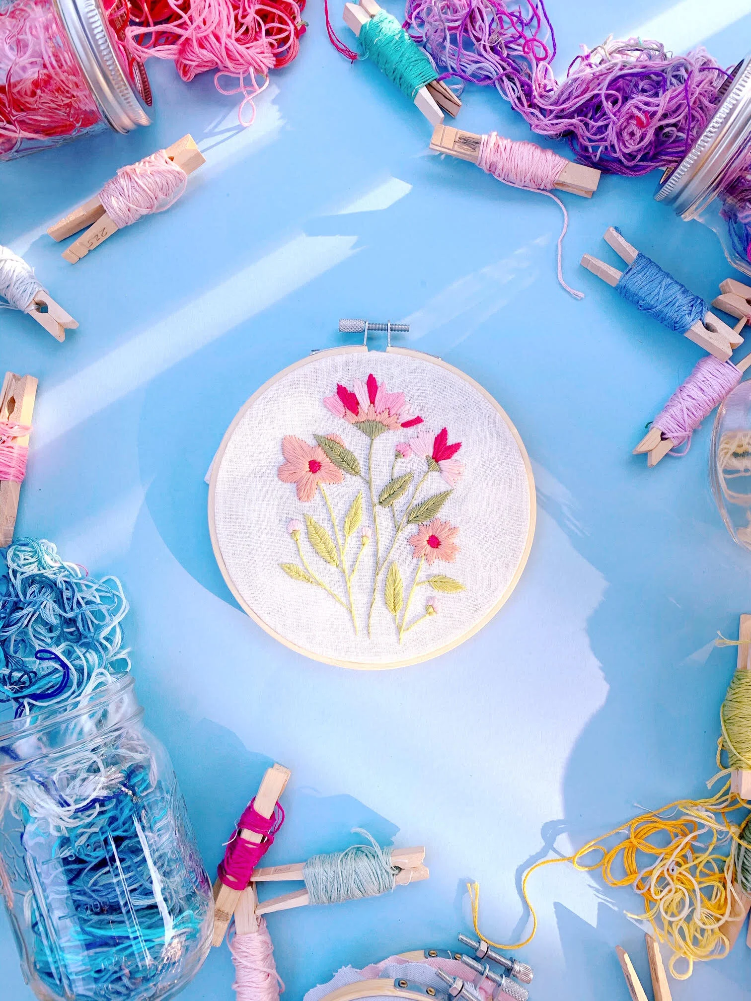 Coraline Petals . Embroidery Hoop