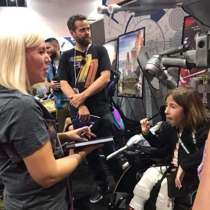 Liv was able to meet Ashley Eckstein during the Magic Wheelchair poster reveal.