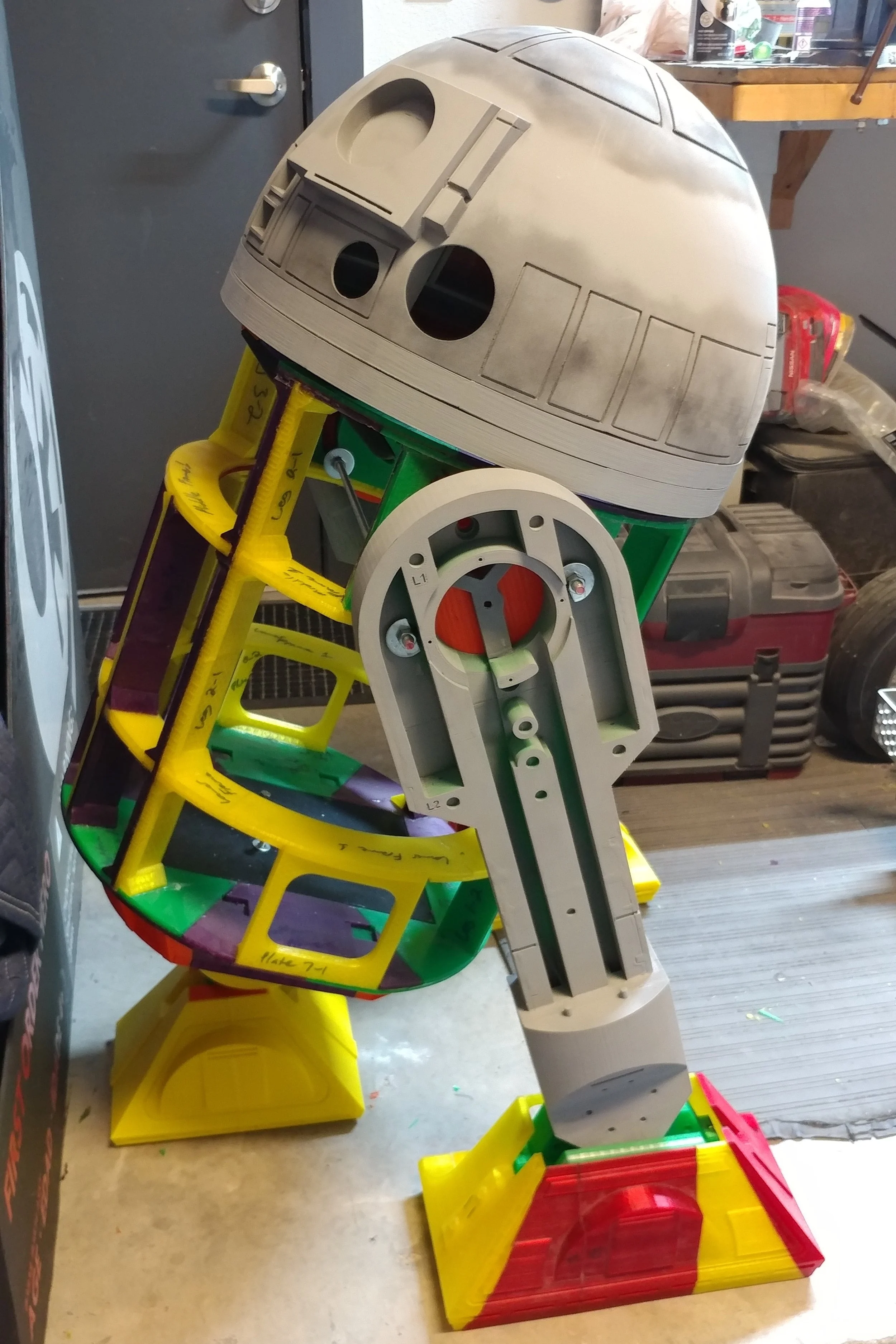 Test fitting the main legs to get the angle right.