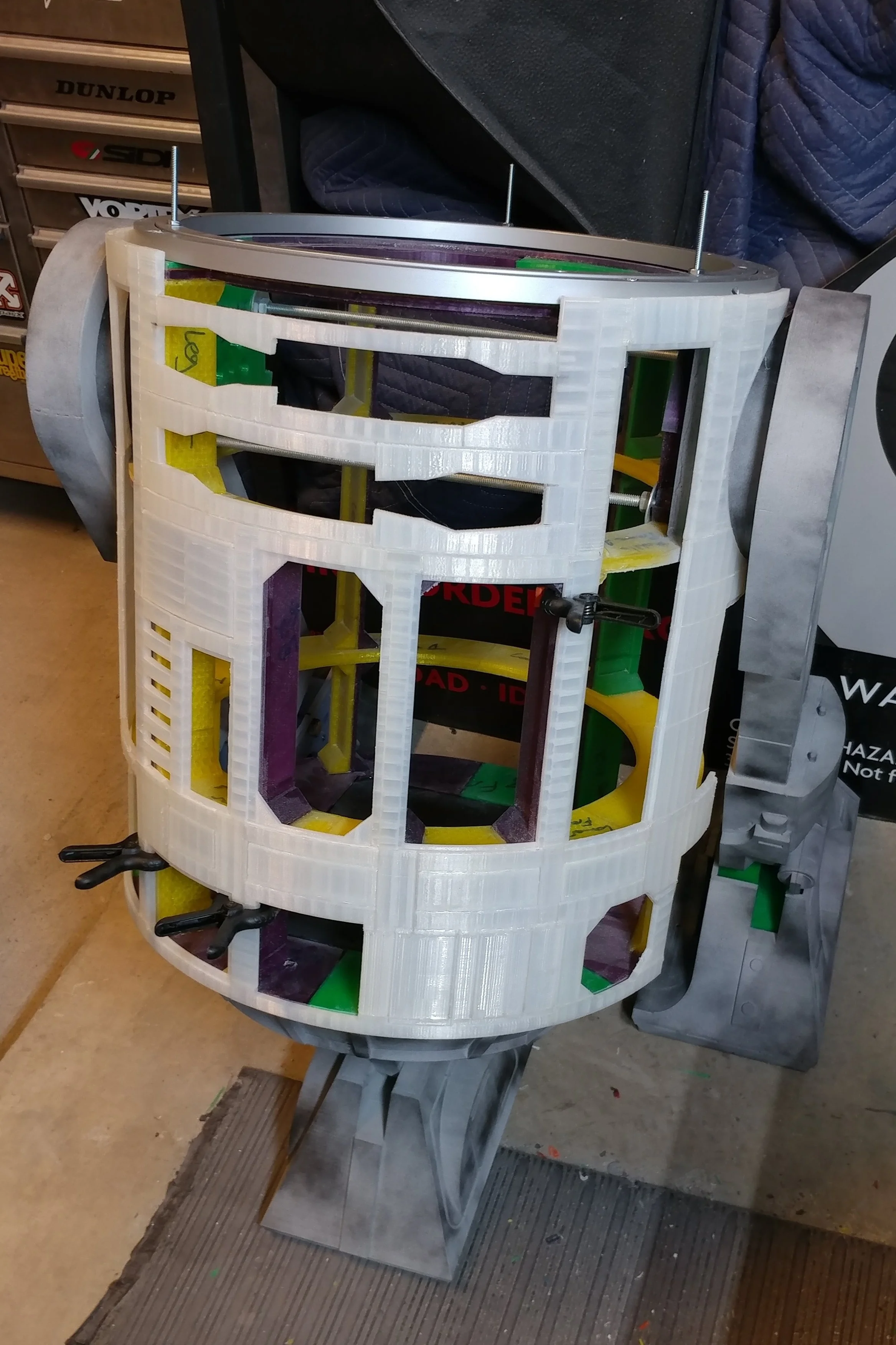 Test fitting the front skin on the body.