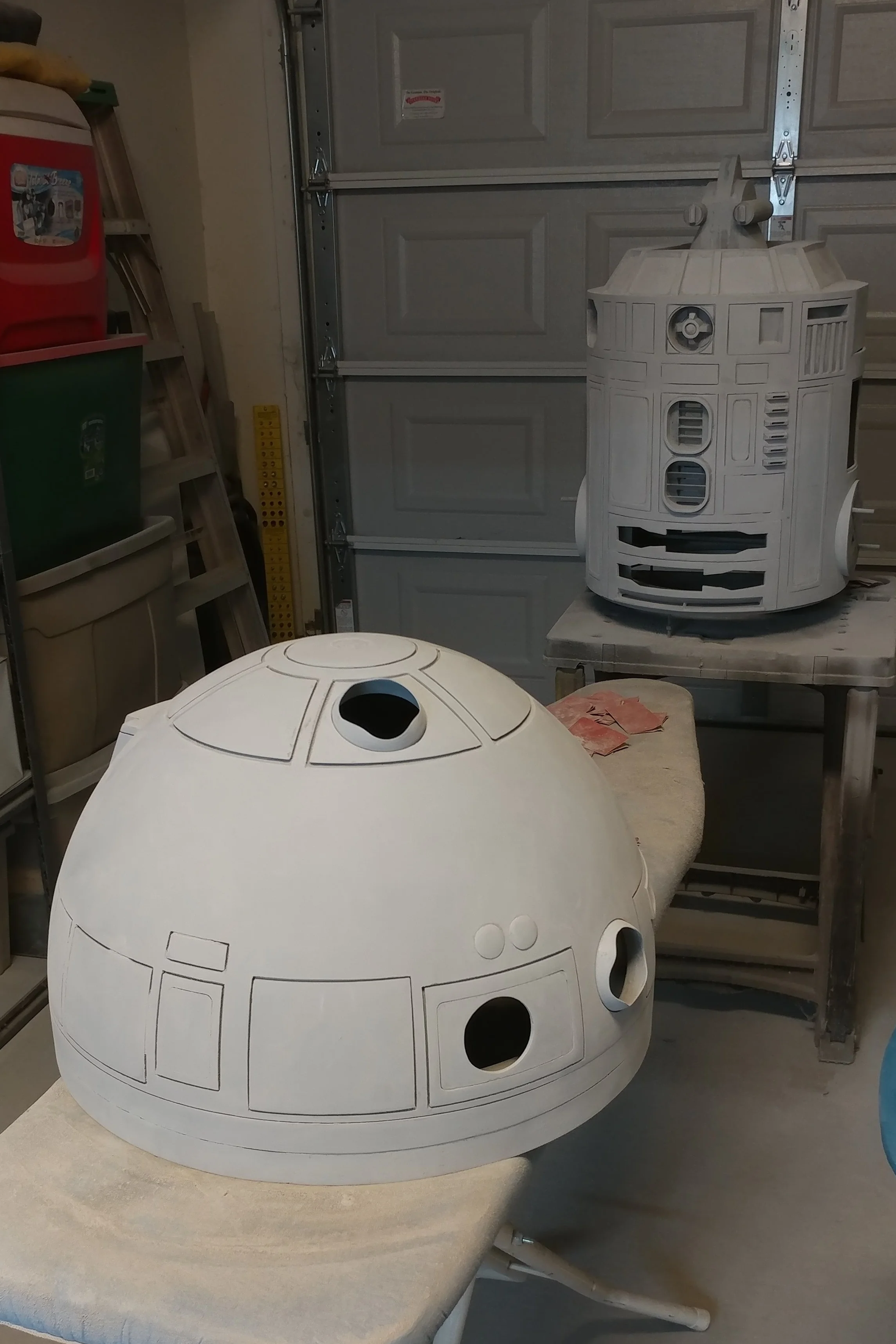 Final sanding and prep for paint.