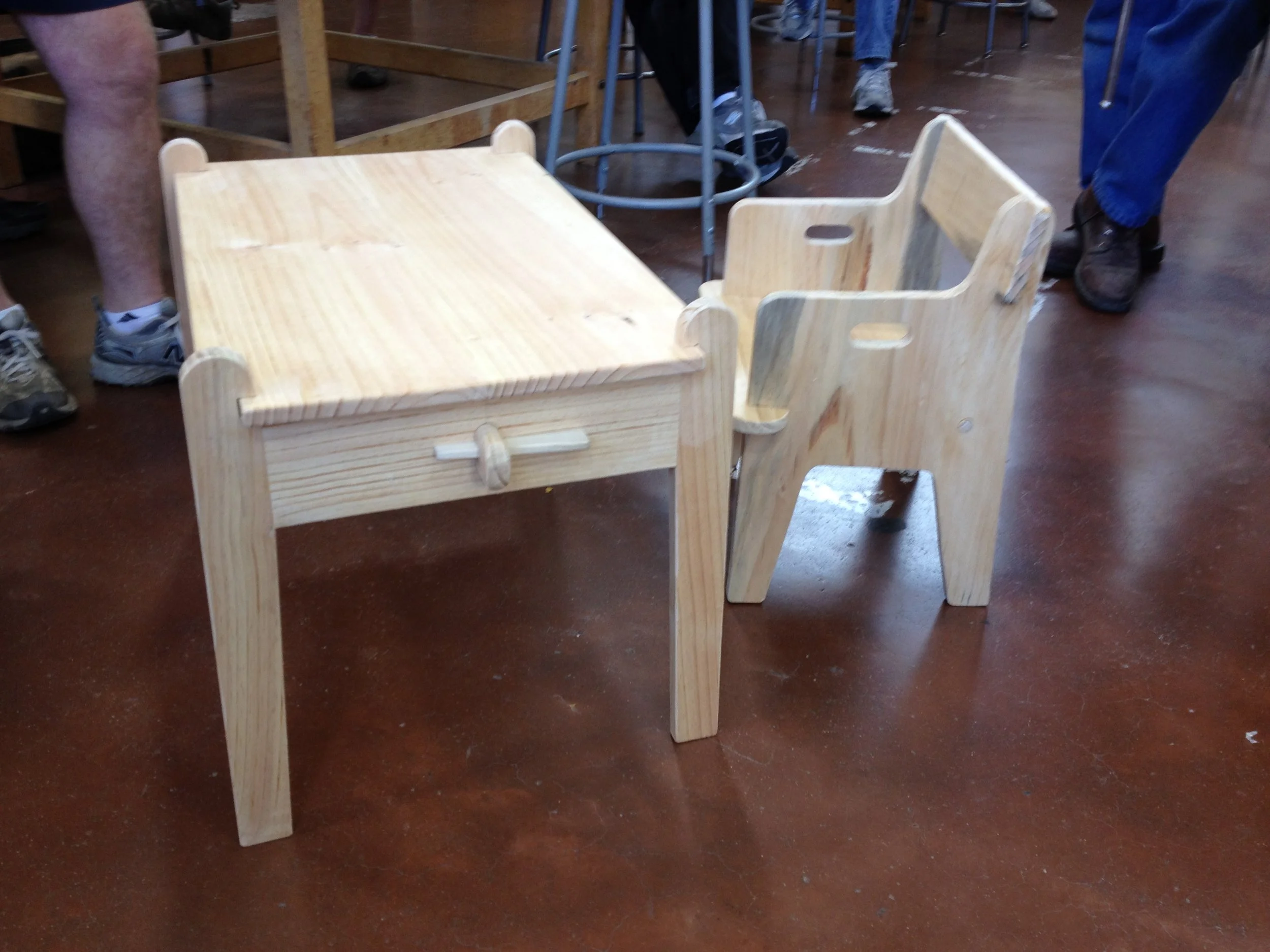 Take-Apart Child's Table and Chair Design Documents