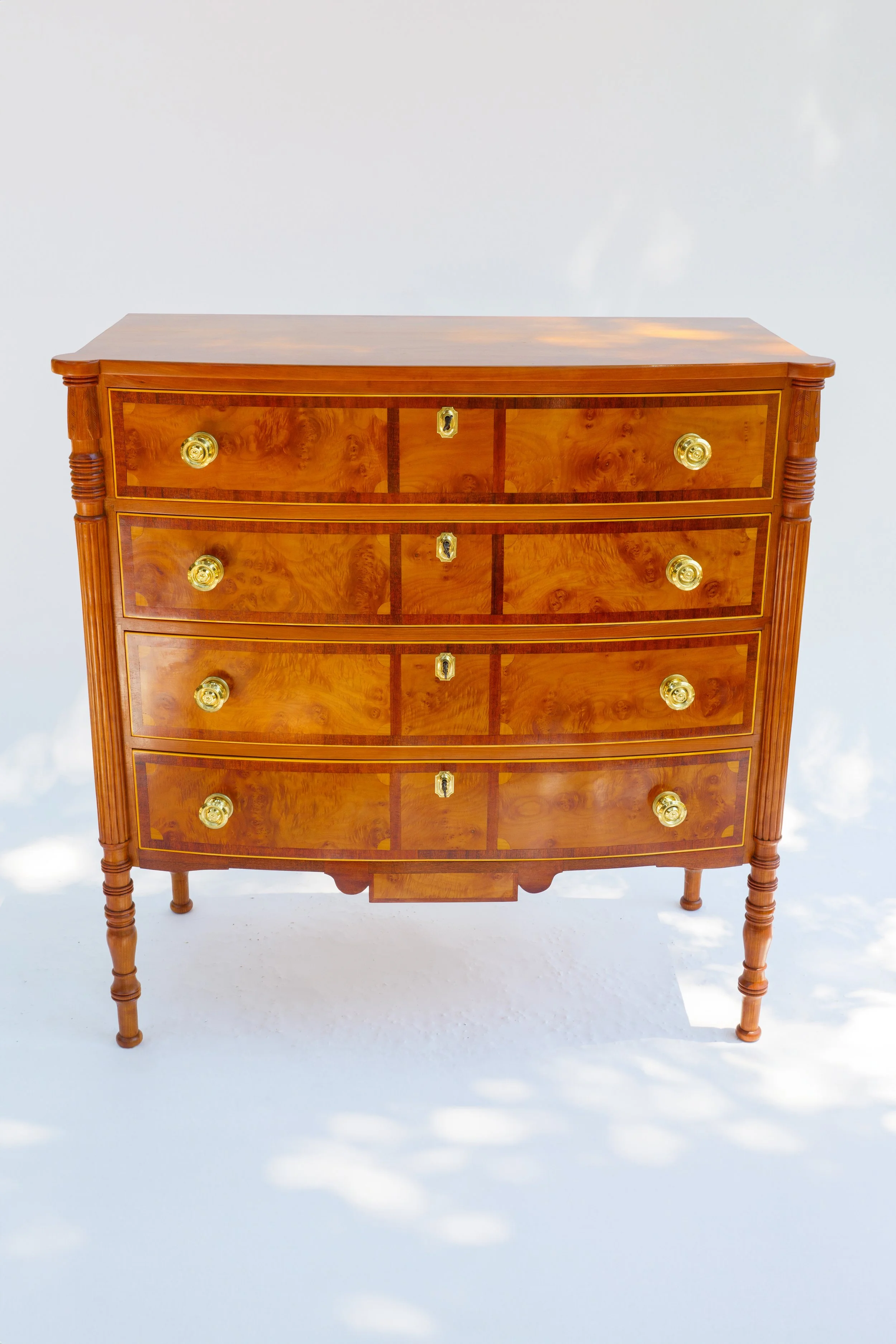Sheraton Bowed Chest of Drawers Design Documents