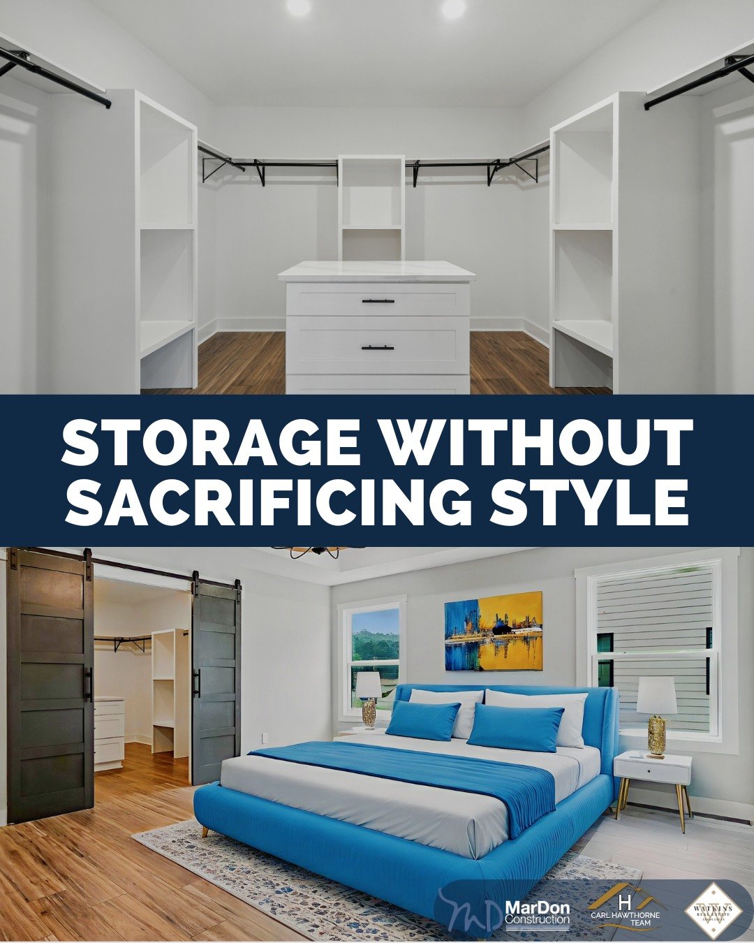 A walk-in closet should feel usable, not overwhelming.

The Lorene&rsquo;s closet layout provides clear sightlines, built-in shelving, and enough room to stay organized without turning into overflow storage. It&rsquo;s designed to be part of your dai