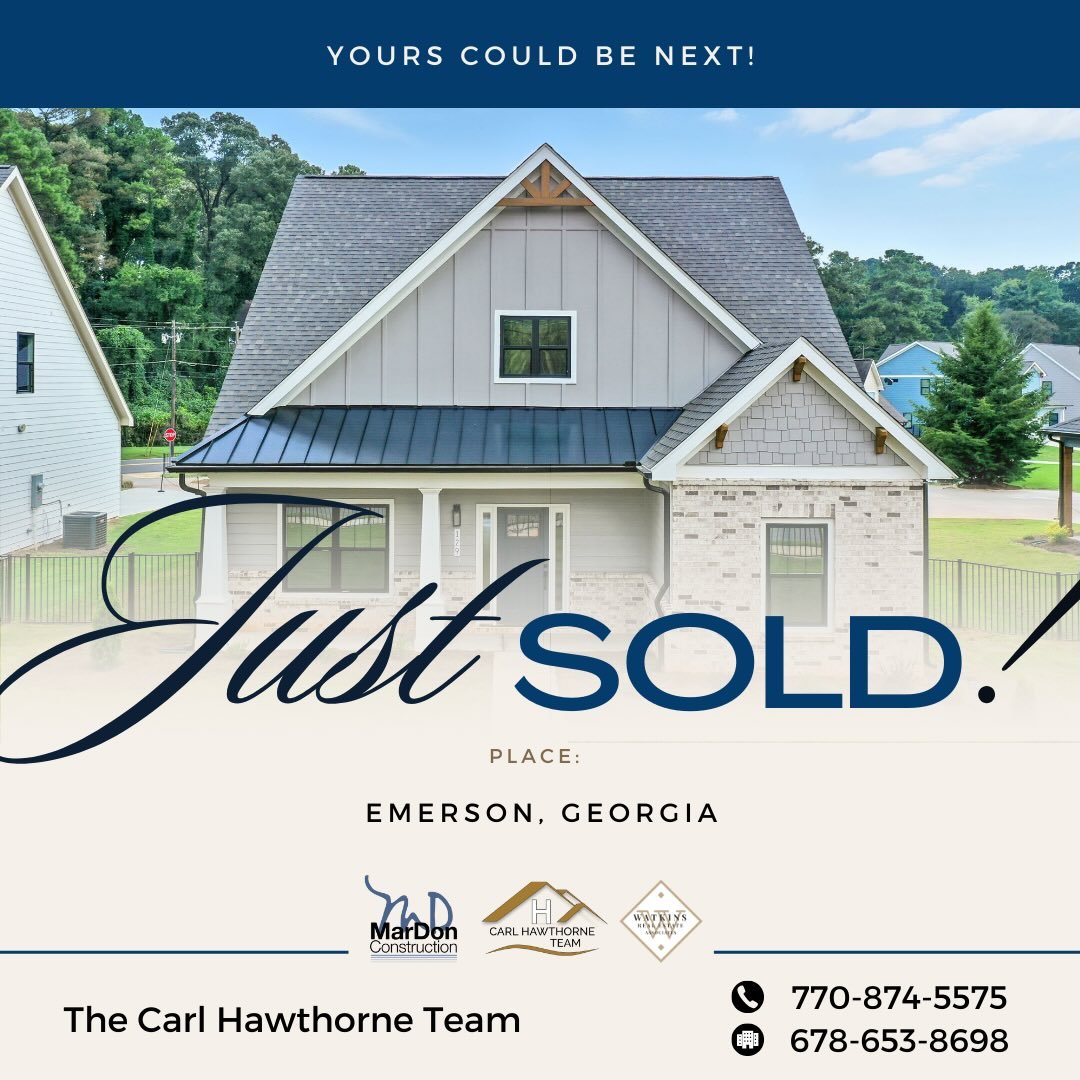 So excited for the buyers on their new home in Emerson, Georgia 🎉🏡 This is a big moment and an exciting step forward as they settle into this new home. It was a pleasure being involved, making sure the process stayed smooth and every detail was tak