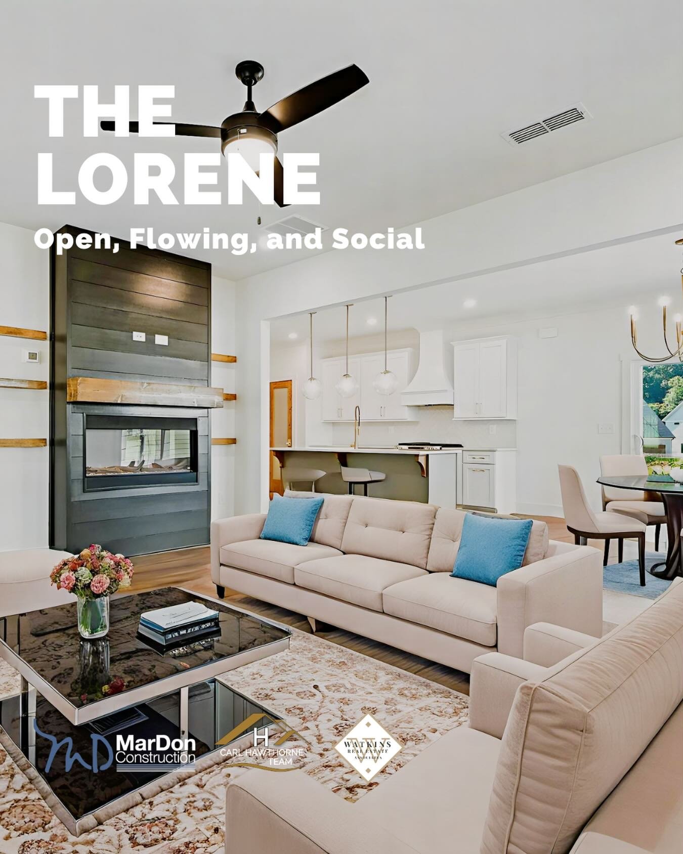 The Lorene introduces a true great-room layout where the kitchen, dining, and living areas all connect in one wide, continuous space.

It&rsquo;s ideal for hosting, entertaining, or simply enjoying an open-concept flow that keeps everyone connected.
