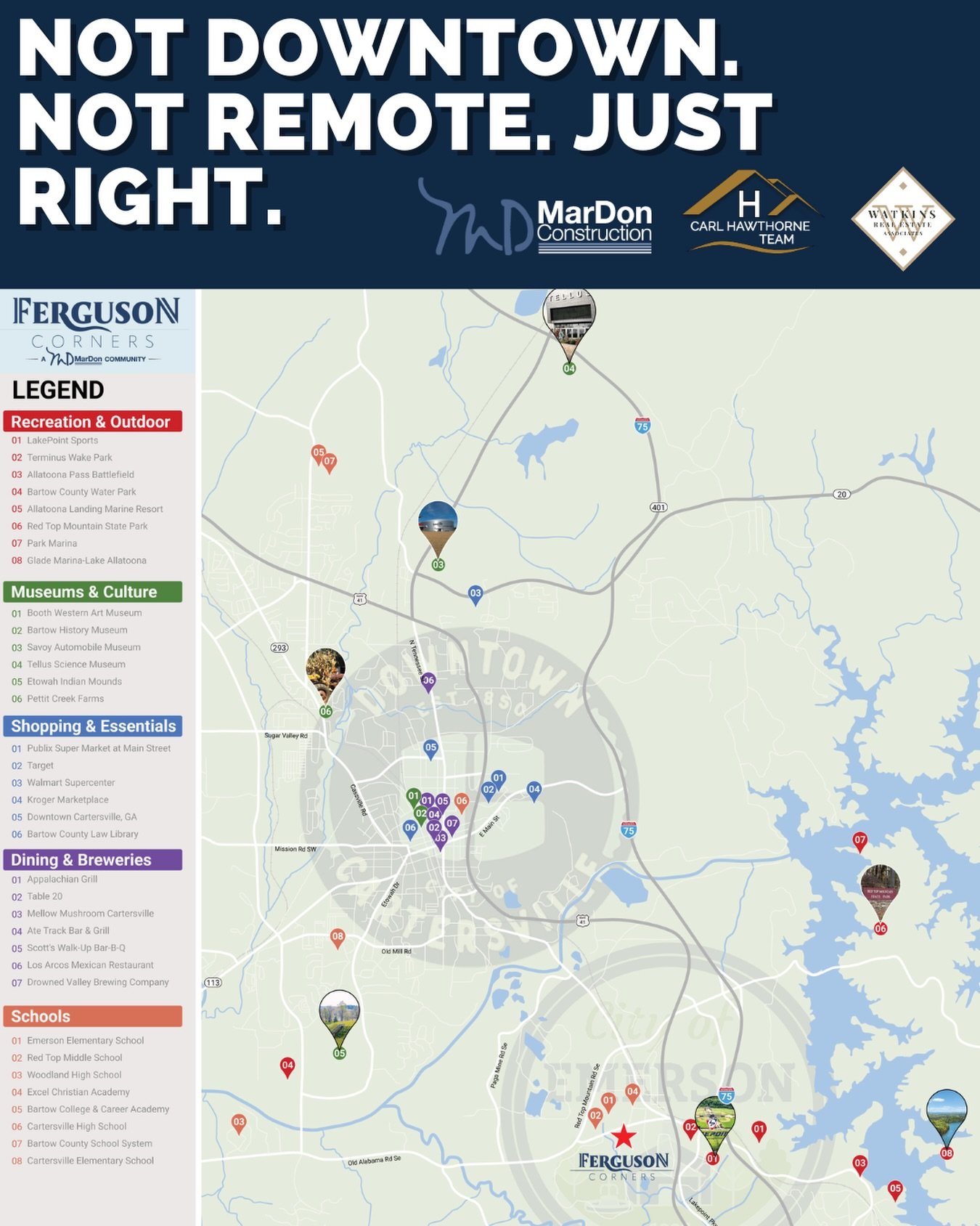 Whether you commute daily or just want flexibility, quick access to I-75 changes how a home functions. Weekend trips, workdays, and errands all feel simpler when the road network works in your favor. Ferguson Corners makes that part easy.

#TheCarlHa