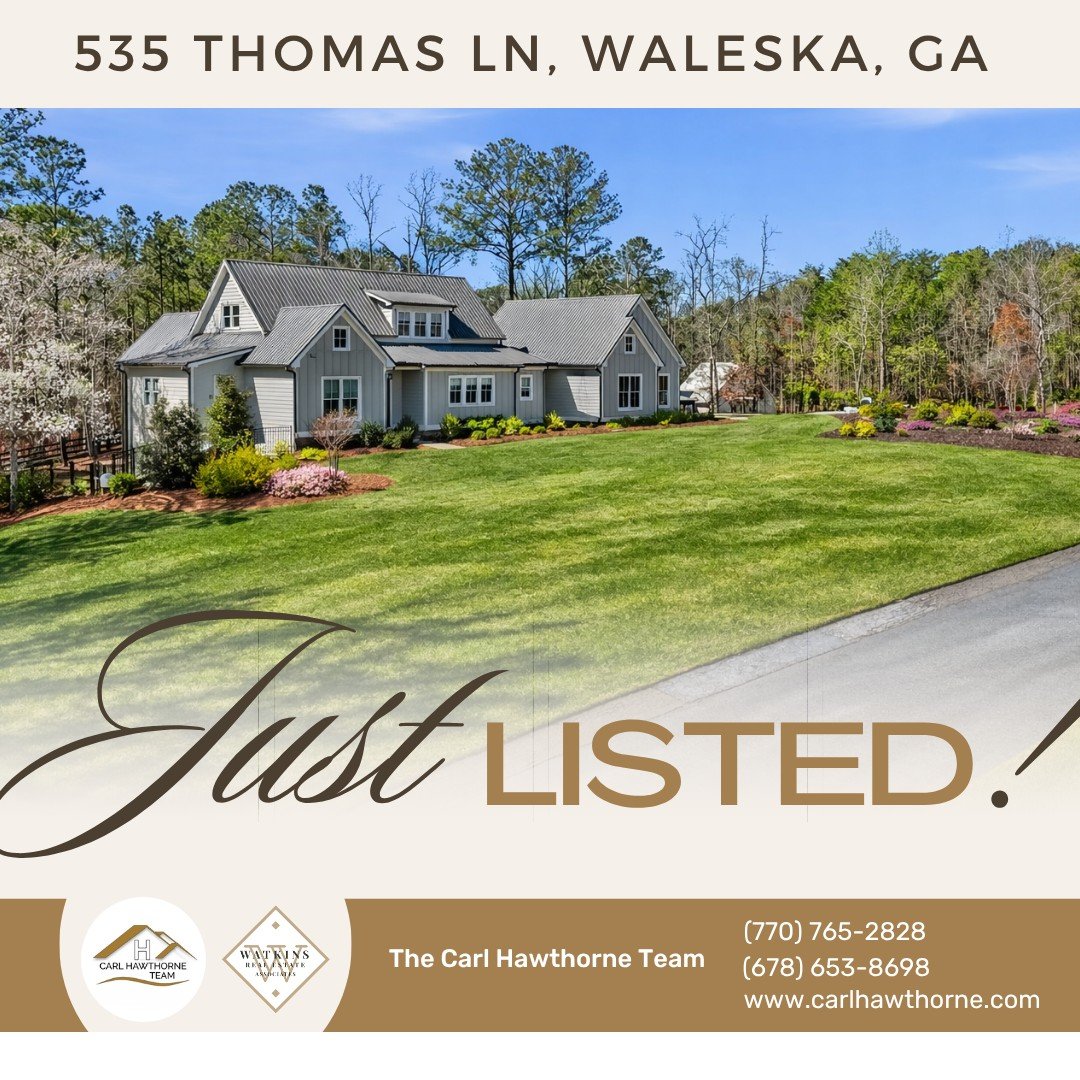 Just Listed! ✨ 

🏡 535 Thomas Ln, Waleska, GA 
4 Beds | 3.5 Baths | 3,148 Sqft 

Welcome to this STUNNING custom Southern Living ranch set on 2+ private acres with incredible mountain views! Designed with both comfort and style in mind, this home of