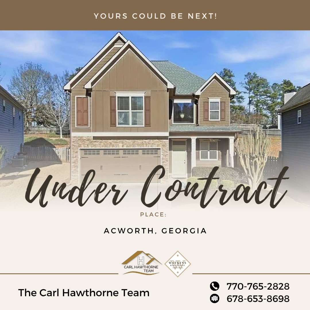 ✨ UNDER CONTRACT ✨

So excited to share that our sellers&rsquo; home in Acworth is now under contract! Every home sale tells a story, and this one was filled with dedication, trust, and teamwork from start to finish.

We&rsquo;re incredibly thankful 