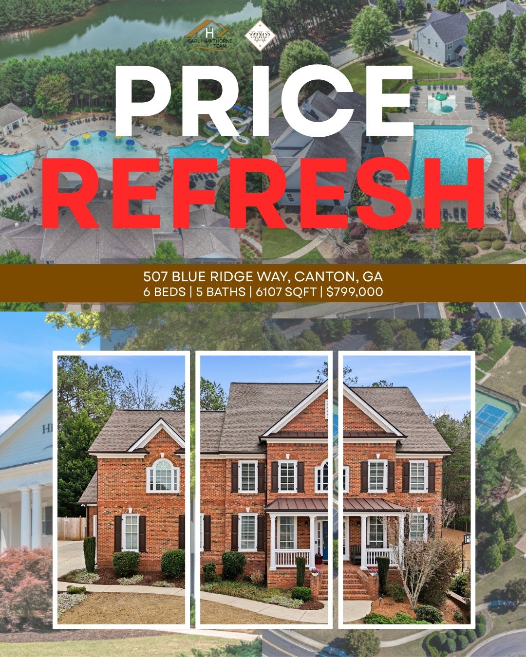 HUGE PRICE REDUCTION!!!
🏡 507 Blue Ridge Way, Canton, GA 30114
💰 Now Offered at $799,000

This SHOWSTOPPER with finished basement in sought-after River Green offers space, style, and incredible amenities, all on a quiet cul-de-sac.

Features includ