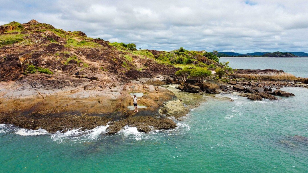 I've always wondered what the most northerly tip of Australia looked like. Turns out it looks like this. 

After a long flight to Cape York, a bumpy drive on ochre roads and a short hike along one final, craggy finger of ancient volcanic rock, @liamf