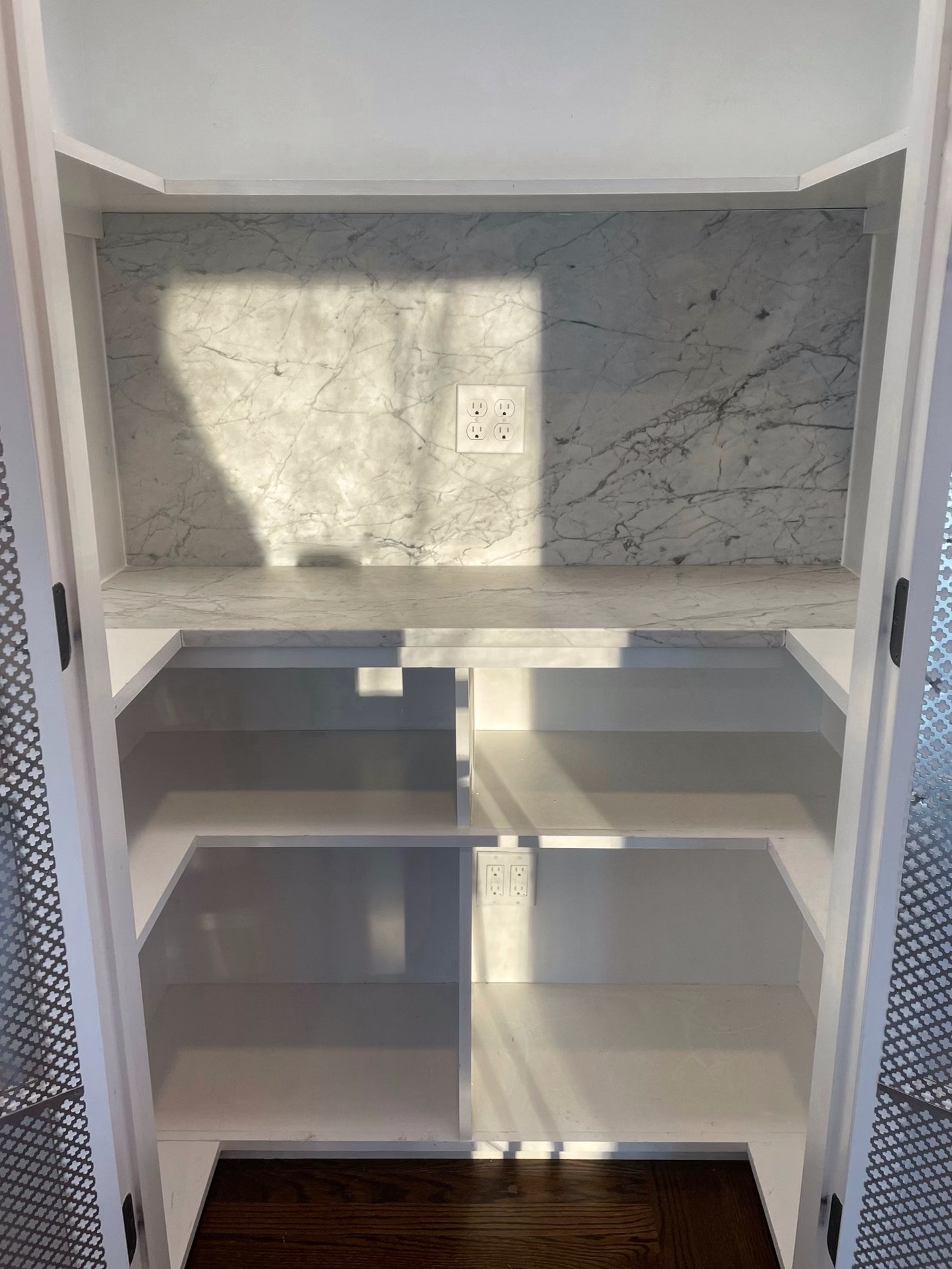 empty shelves in pantry