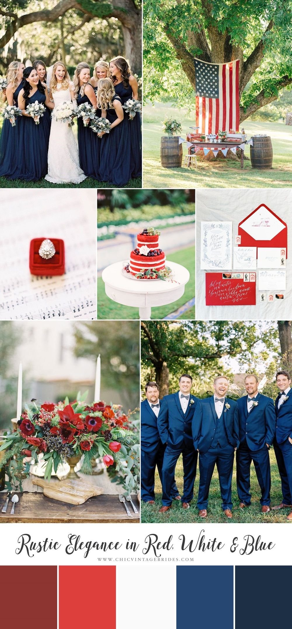 Rustic Elegance in Red, White & Blue – 4th of July Wedding Inspiration.jpg