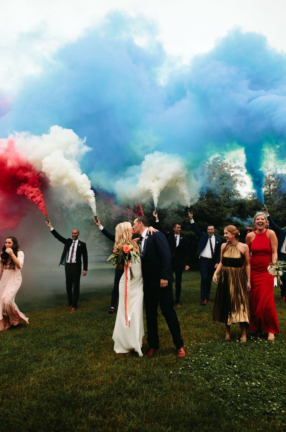 A Festive Fourth of July Wedding with Patriotic Smoke Bombs + Colorful Florals.jpg