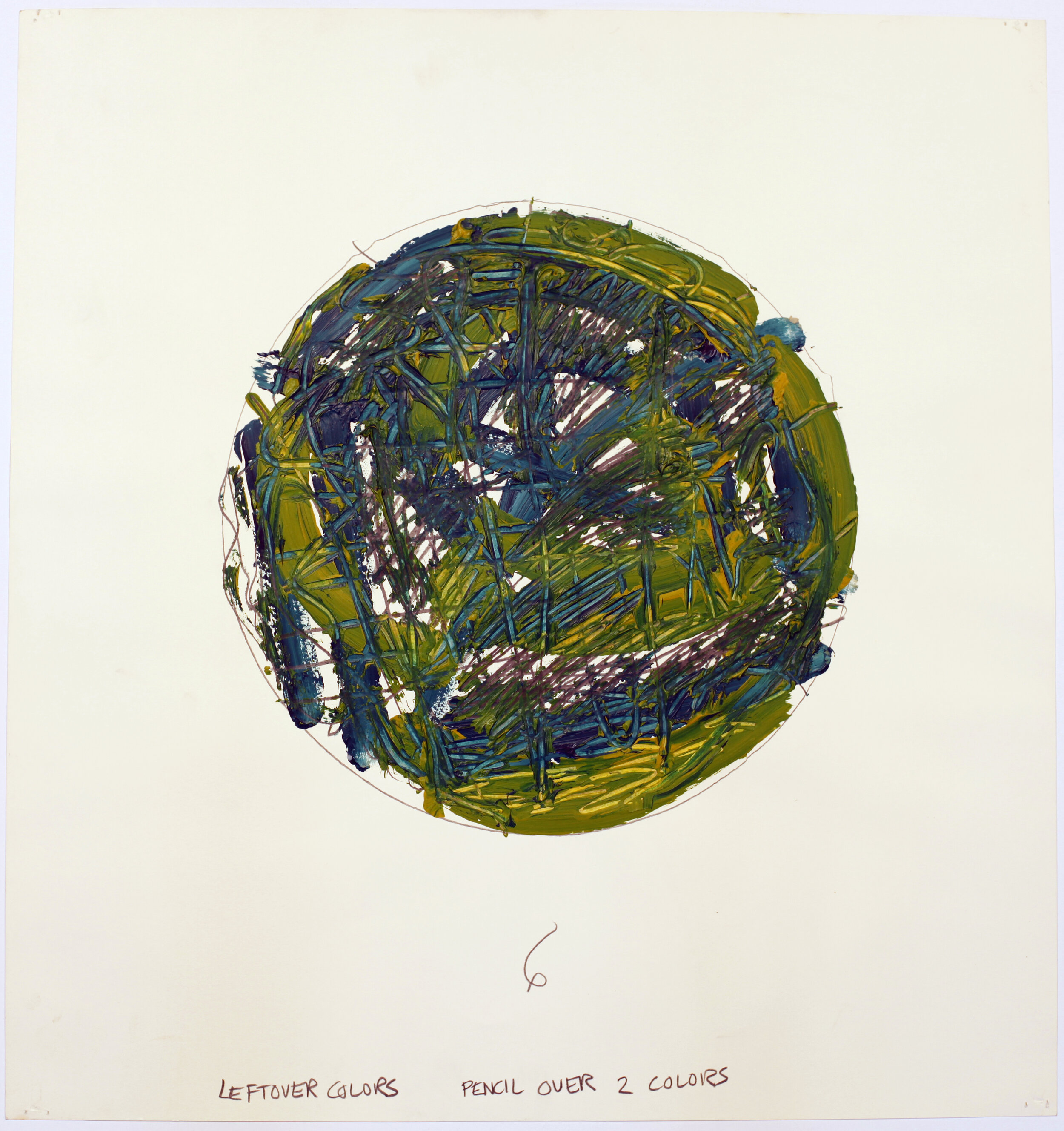  Louise Fishman, “Pencil over 2 Colors,” from&nbsp; Leftover Colors , 1974. Acrylic on paper. 18 ¾ x 20 inches.&nbsp;Courtesy of the artist.&nbsp;© Louise Fishman 