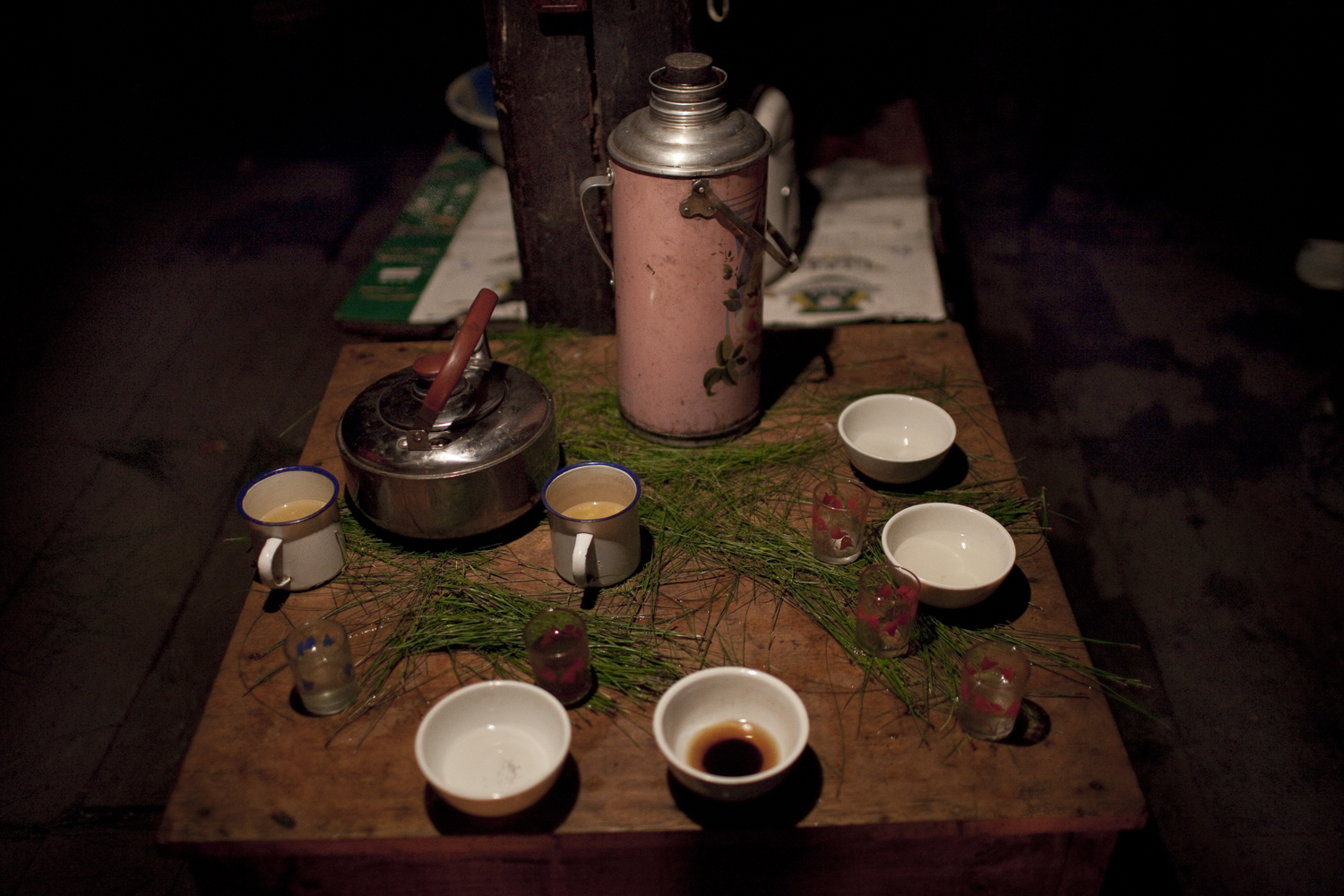  Qiunatong Village, Yunnan.&nbsp; After midnight mass villagers go home to start celebrating by dancing and drinking local spirits.&nbsp;&nbsp; 