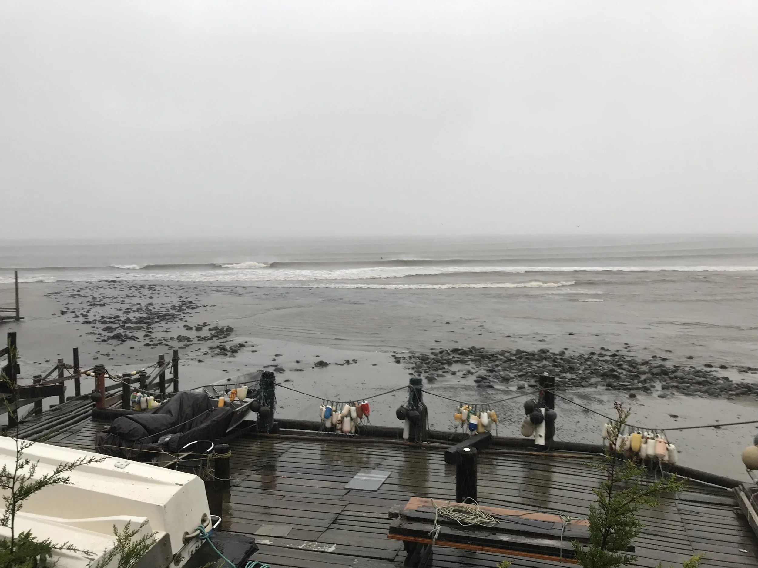 Surfers catching the Brown Wave.