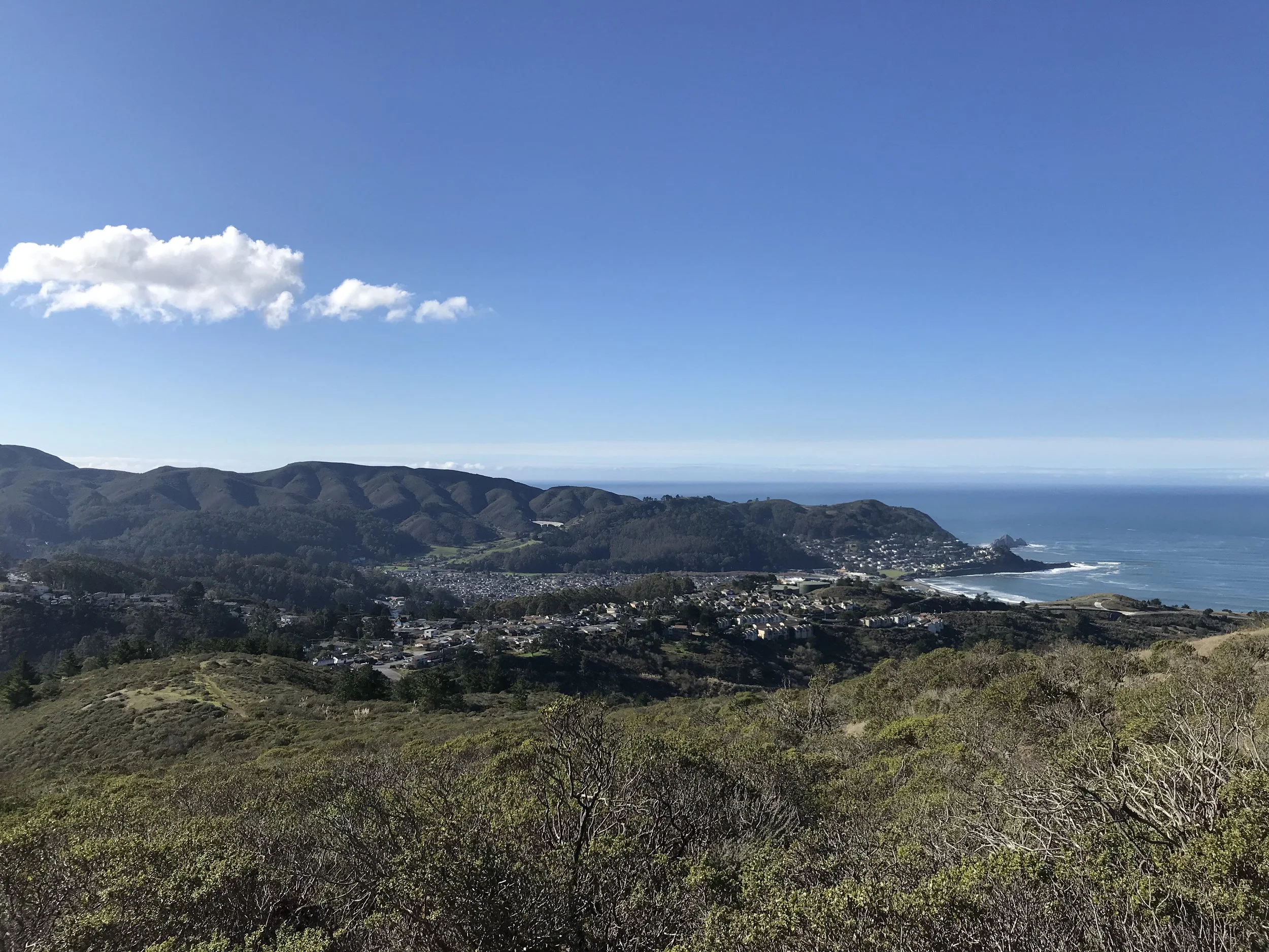 San Pedro Creek Watershed as seen from Cattle Hill looking South towards the San Pedro Headlands.