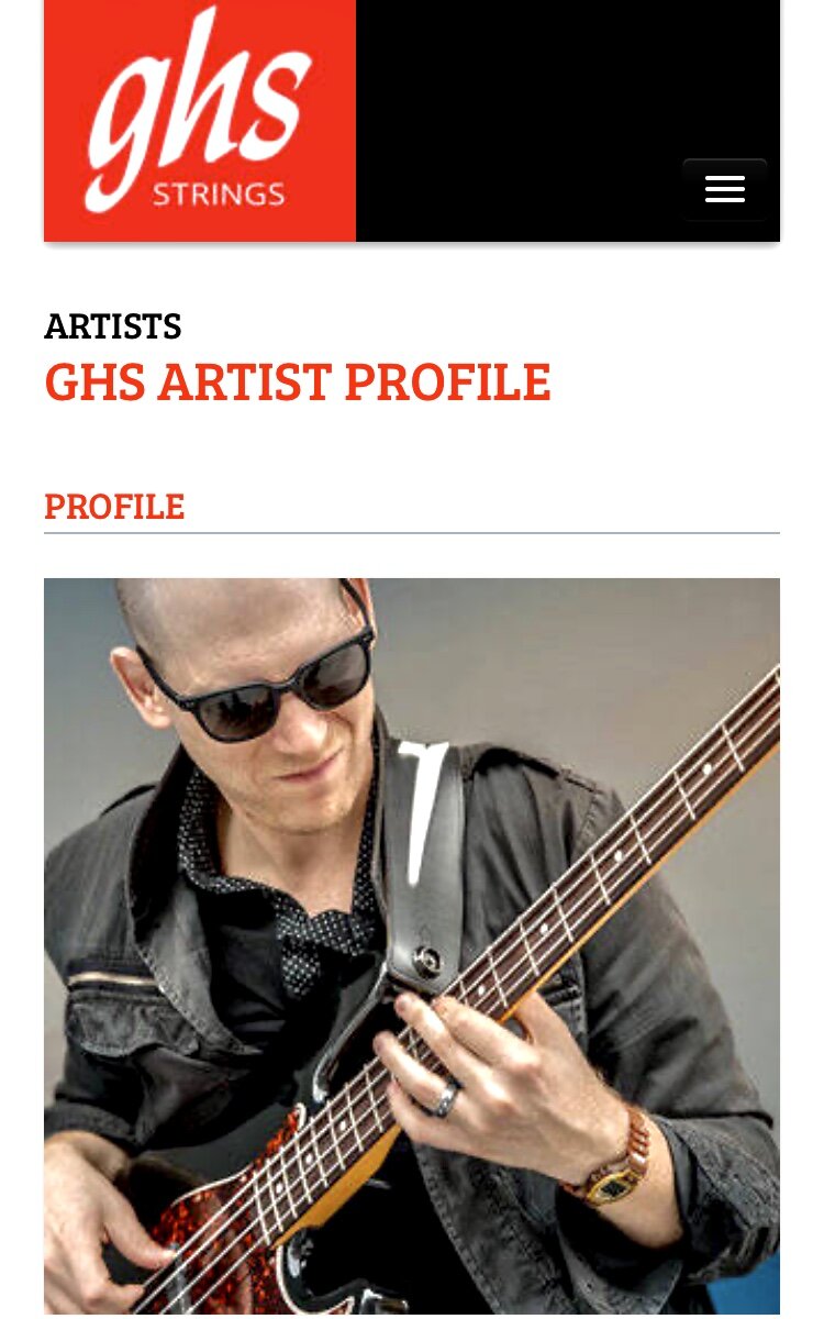 GHS Strings Endorsing Artist