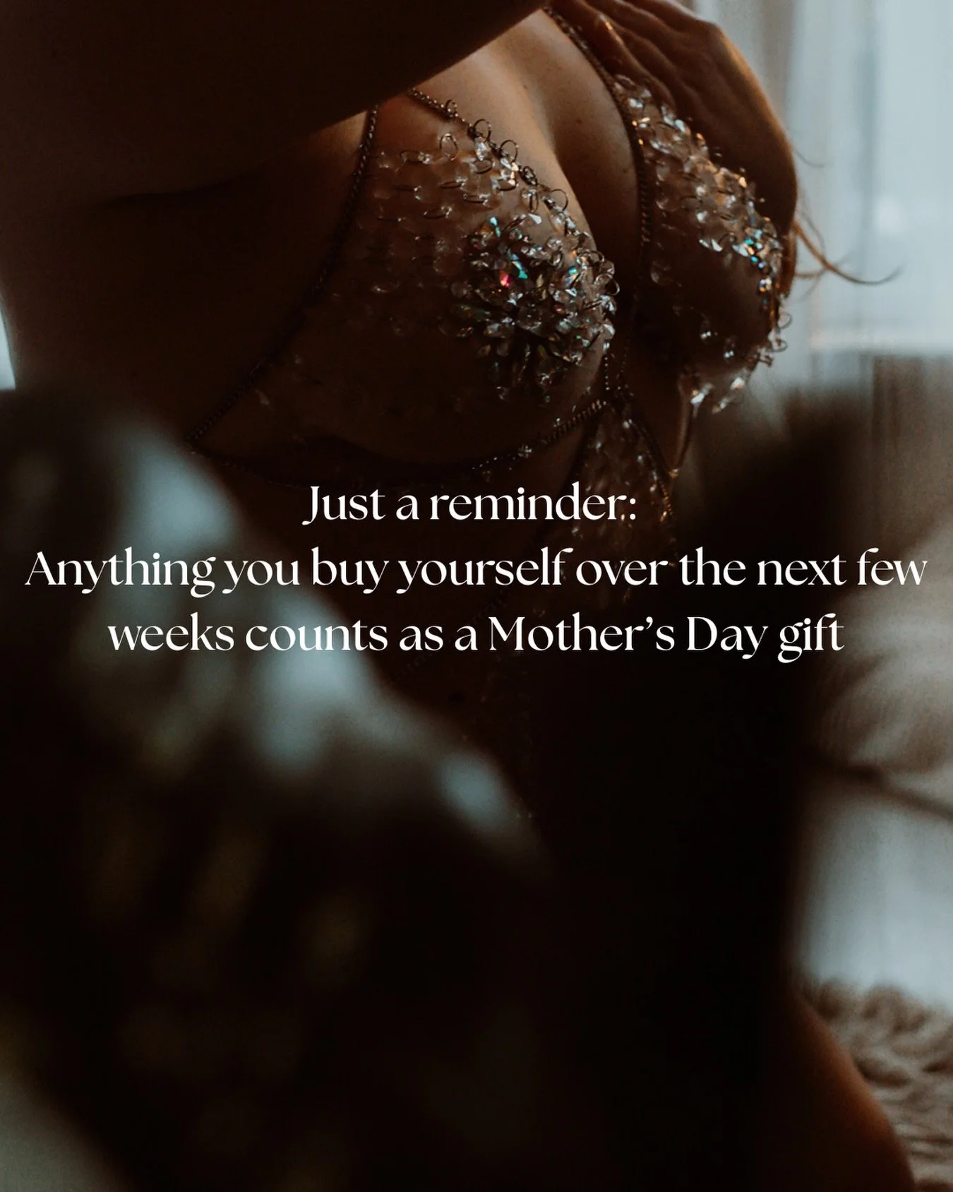 Just a reminder:

Anything you buy yourself over the next few weeks counts as a Mother&rsquo;s day gift😉

I don&rsquo;t make the rules, but I do think it&rsquo;s a great time to do something for yourself. Whether you&rsquo;re a mom of littles, grown