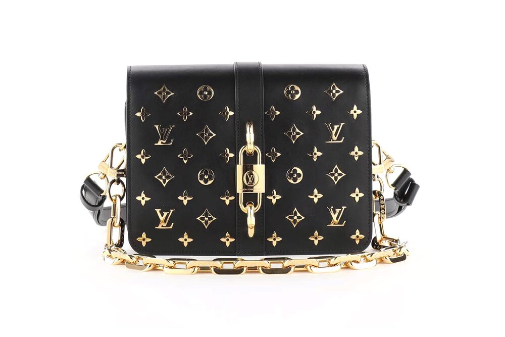 lv bag with gold chain