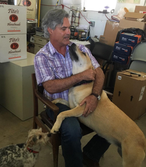 It’s always bring your pup to work day at Tito’s in Austin. Can we say DREAM JOB!