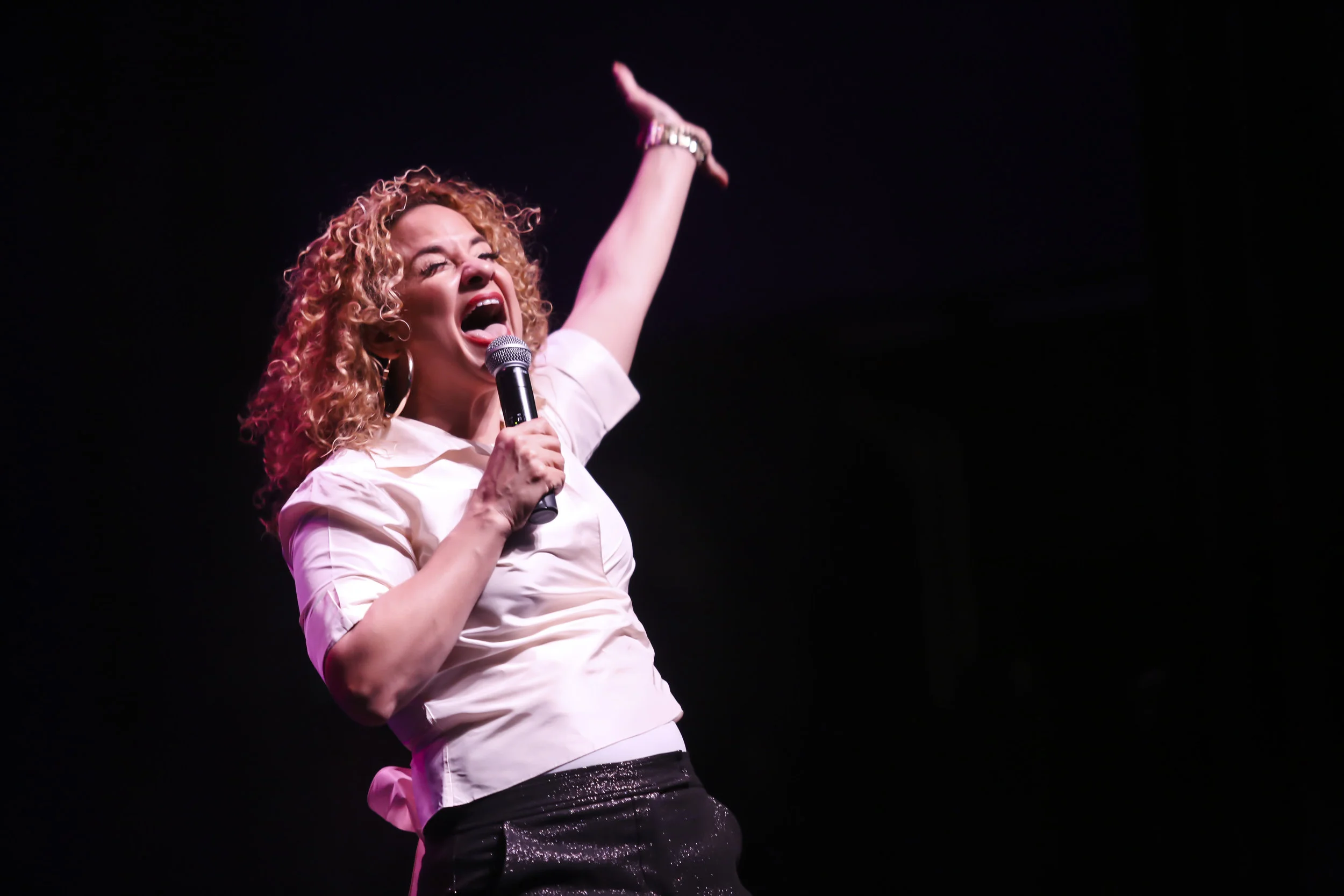 Comedian Maija DiGiorgio at Lipstick 'N Laughter Essence Festival, New Orleans 2018
