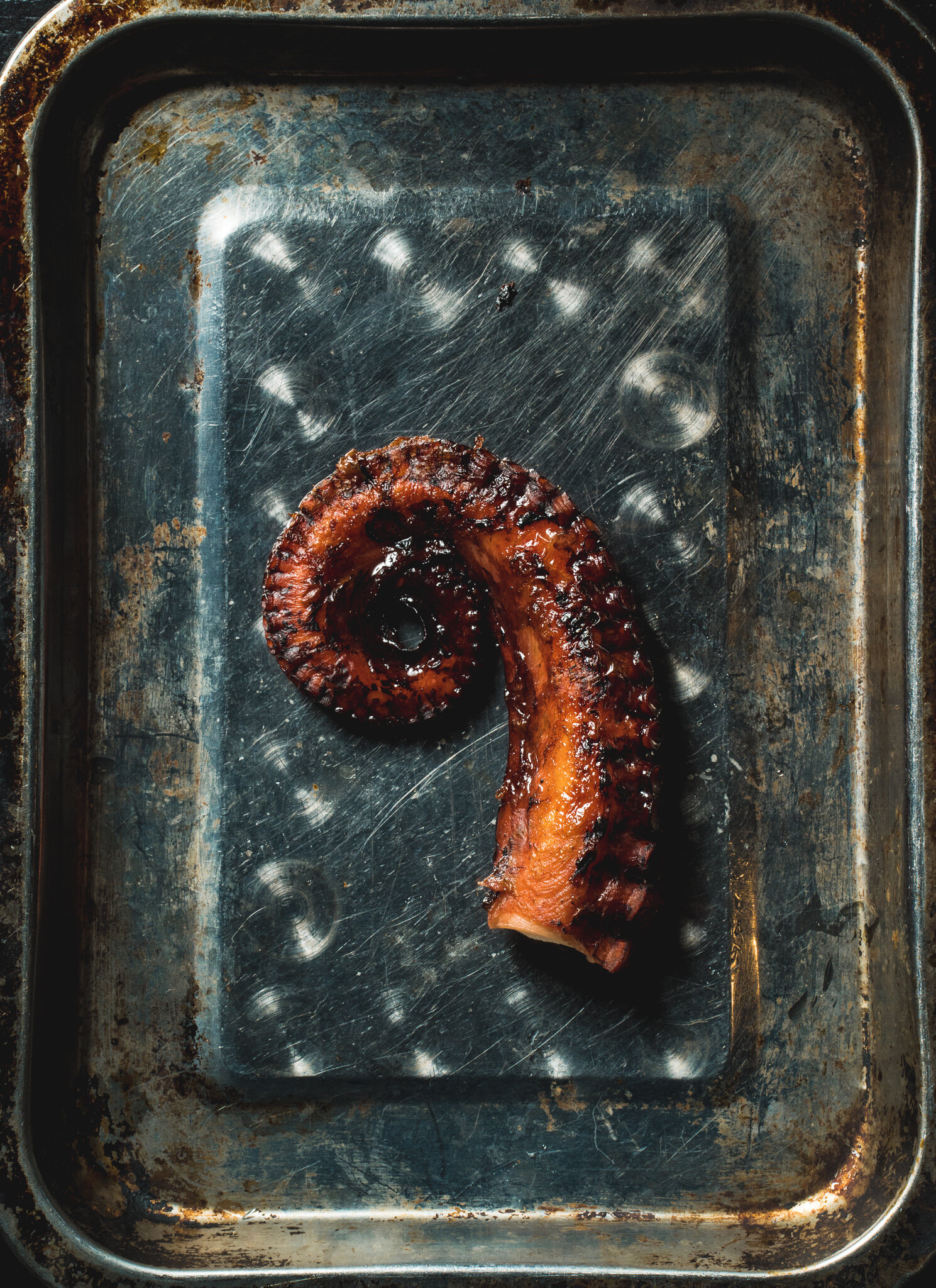  Charred Octopus from Octotapas Restaurant, shot by food photographer, Lee Starnes in Ho Chi Minh City, Vietnam. 